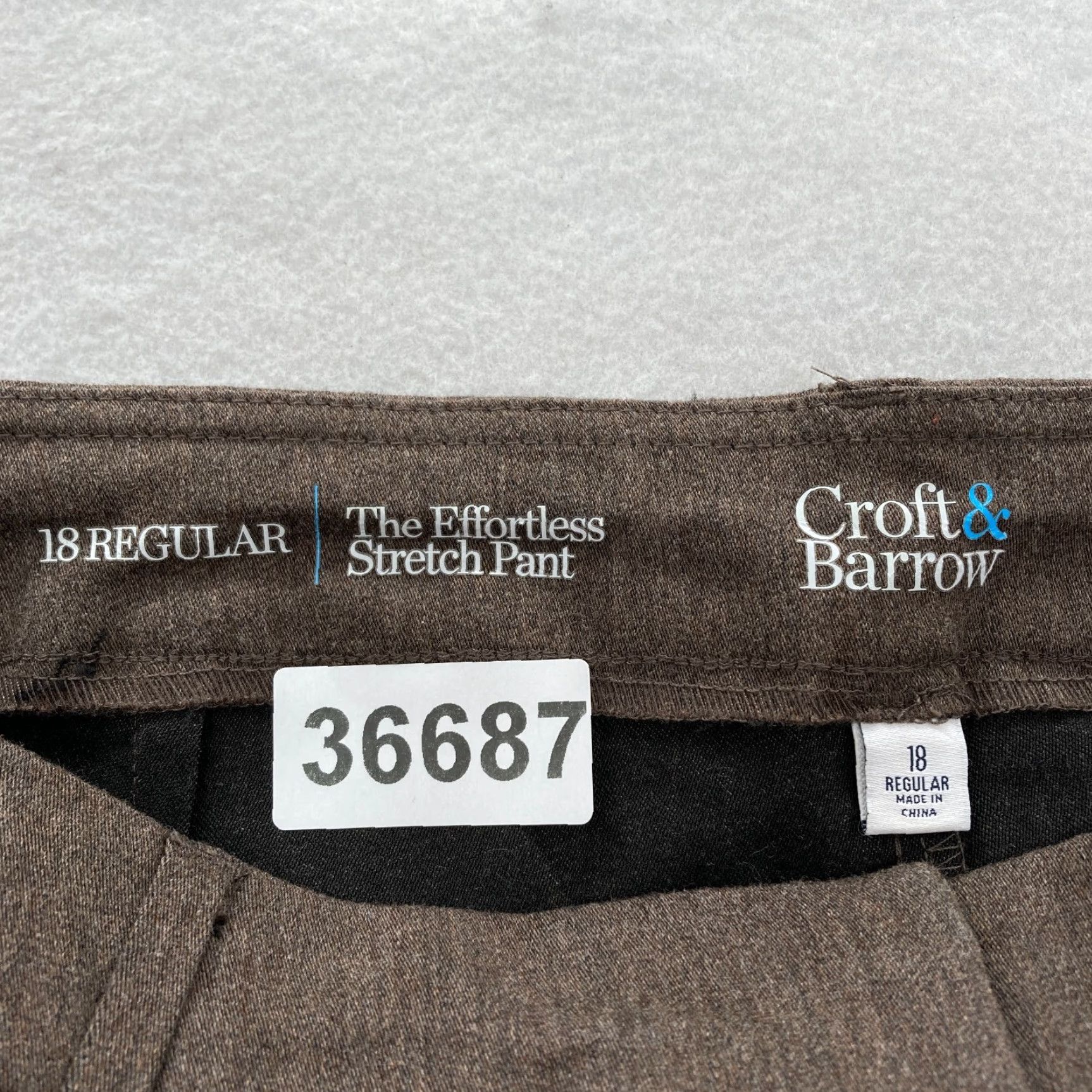 Croft & Barrow Croft & Barrow The Effortless Stretch Pant Women's 18 Brown Stretch Straight Pant Size 26" / US 2 / IT 38 - 5 Thumbnail