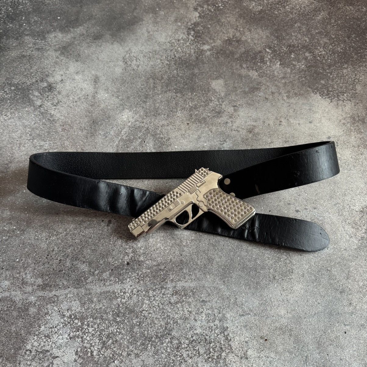 Hysteric Glamour Pistol Gun Buckle Vintage Y2K Leather Belt Size ONE SIZE - 3 Thumbnail