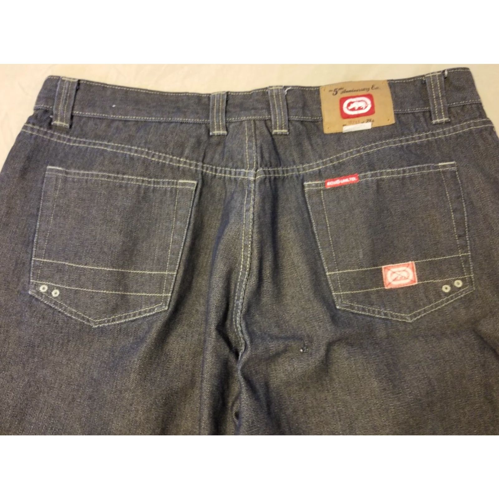 Ecko Unltd. VINTAGE Ecko Unlimited Jeans Denim 42x28 28in Inseam 5-Pocket Men Blue 90s Hip Hop Wide-Leg Jeans Mens Size US 42 / EU 58 - 7 Thumbnail