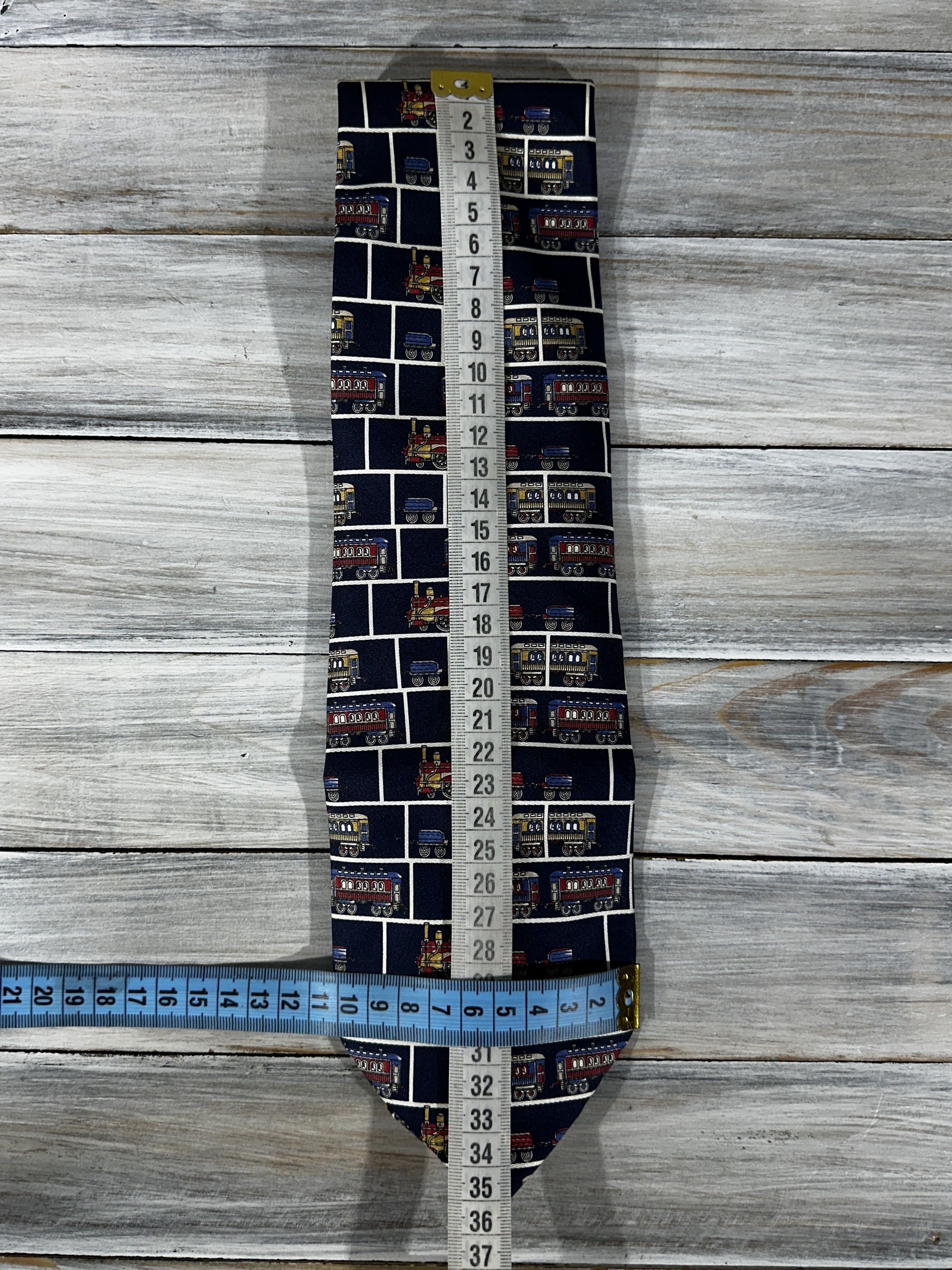 Other GATSBY International Silk Tie With Locomotives Made In Italy Size ONE SIZE - 22 Thumbnail