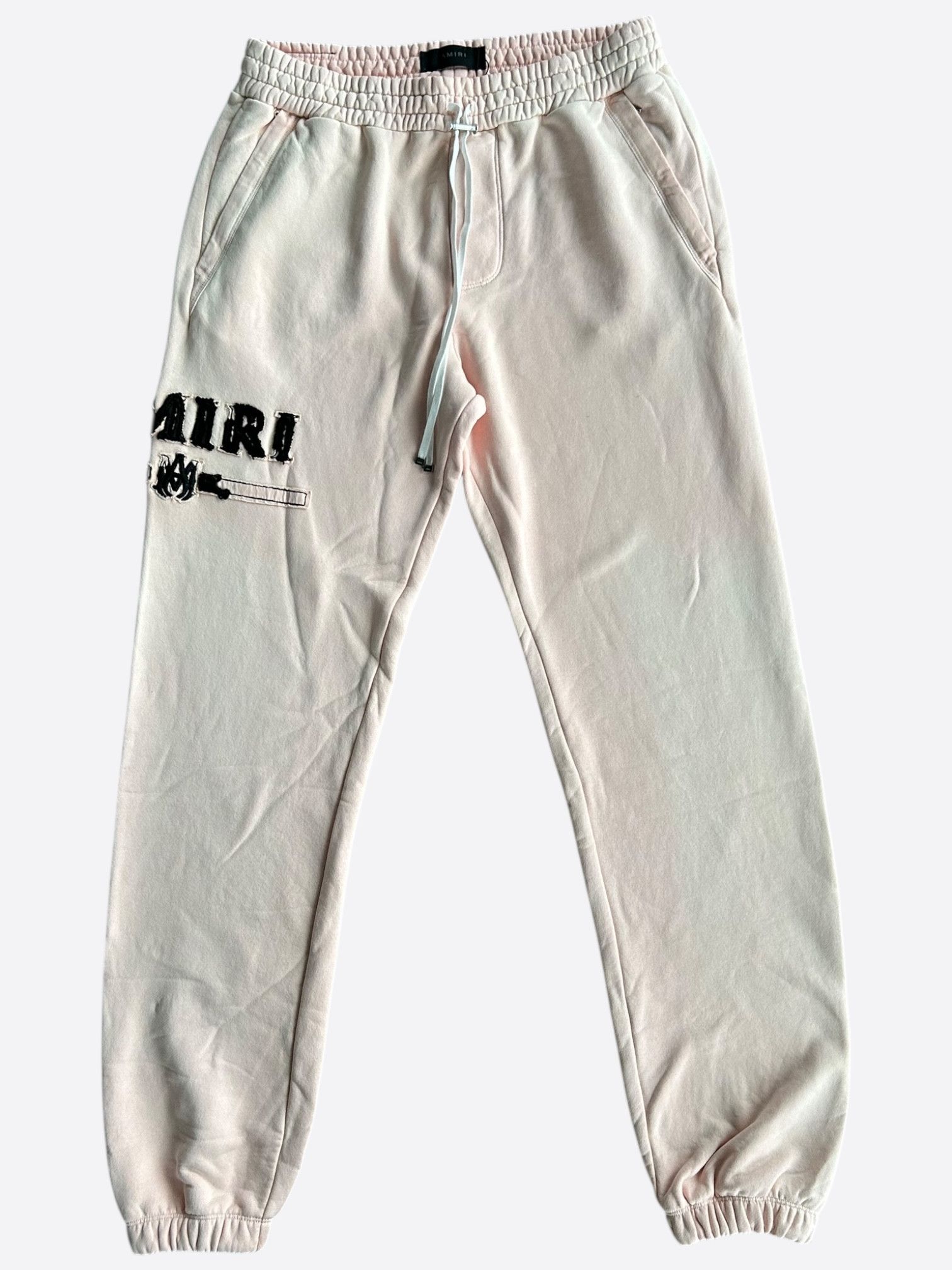 Amiri Amiri Pink & Black MA Bar Logo Sweatpants Size US 38 / EU 54 - 1 Thumbnail