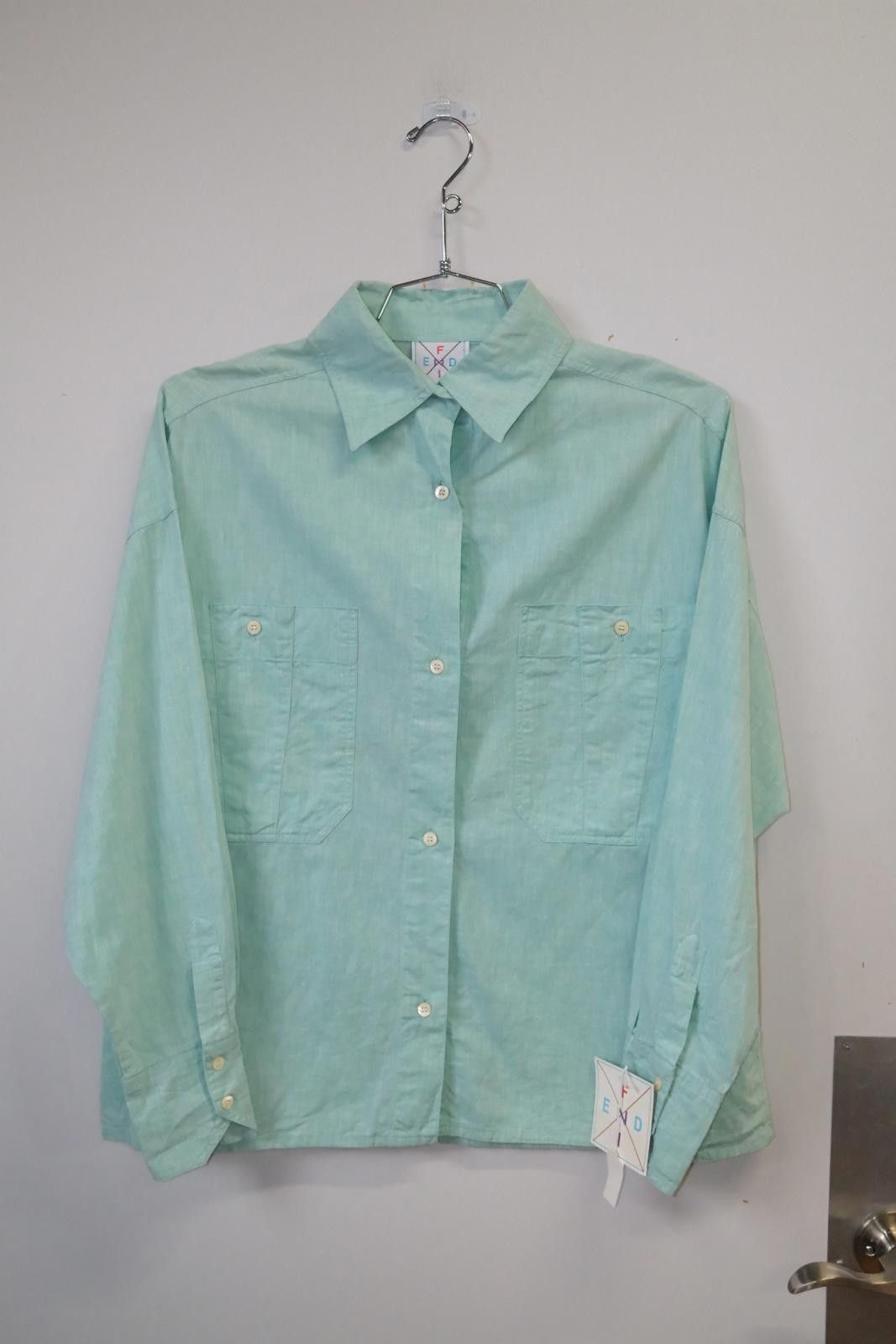 80's Fendi Utility Long Sleeve Button-Up