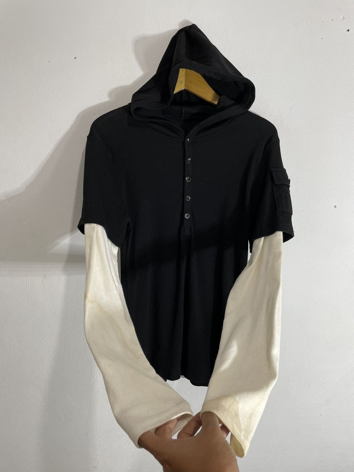 GOA Thermal Button Hoodie Double layer trashed sleeve Size US S / EU 44-46 / 1 - 3 Thumbnail