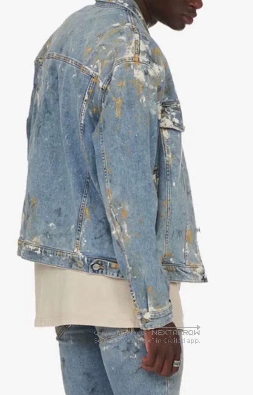 Japanese Brand REPRESENT Men's Paint Splatter Denim Jacket. Size US S / EU 44-46 / 1 - 7 Thumbnail