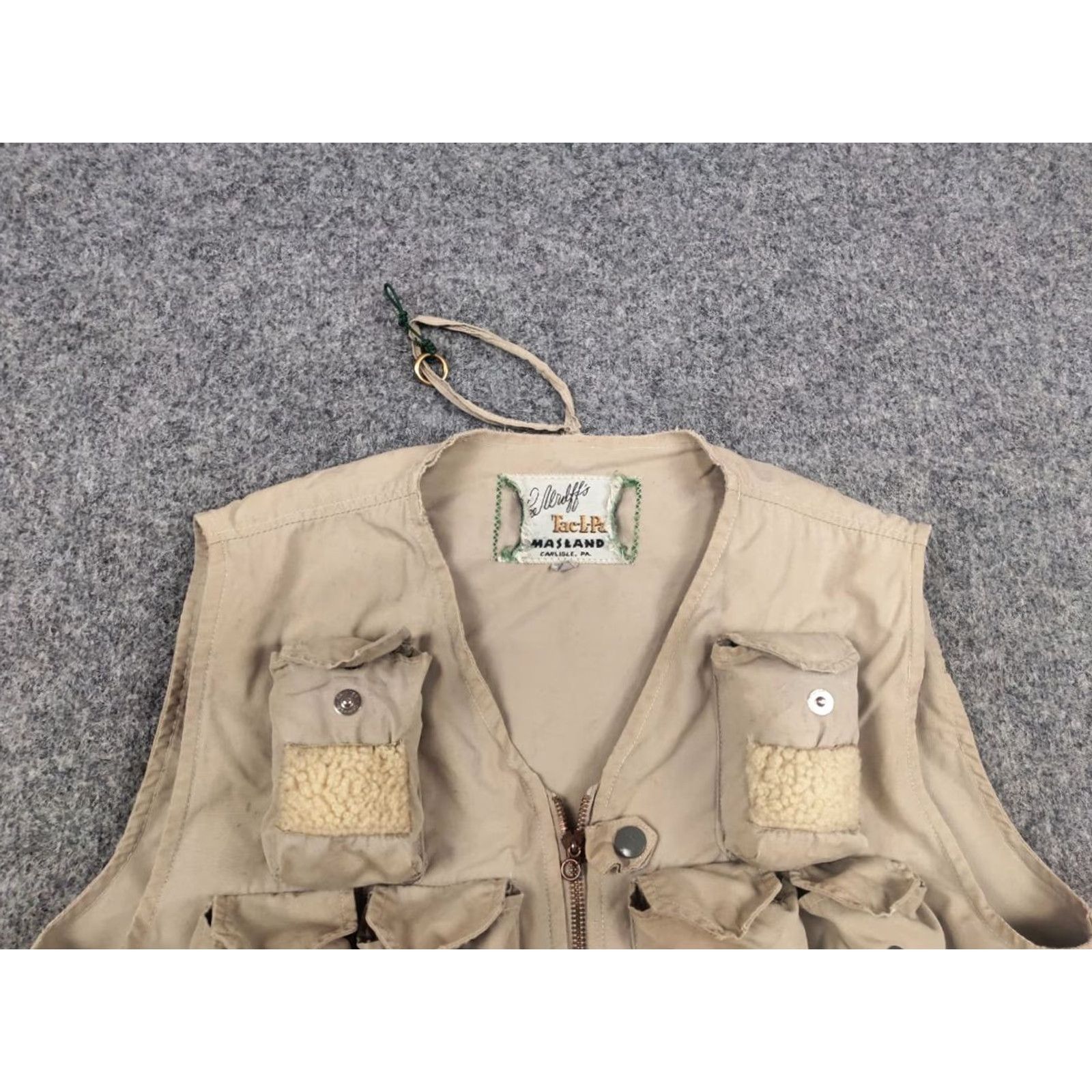 Vintage VINTAGE Masland Tac-L-Pac Fly Hunting Fishing Pockets Vest Shirt Beige 1940s M Gentlemen Outdoors Mens Size US M / EU 48-50 / 2 - 7 Thumbnail