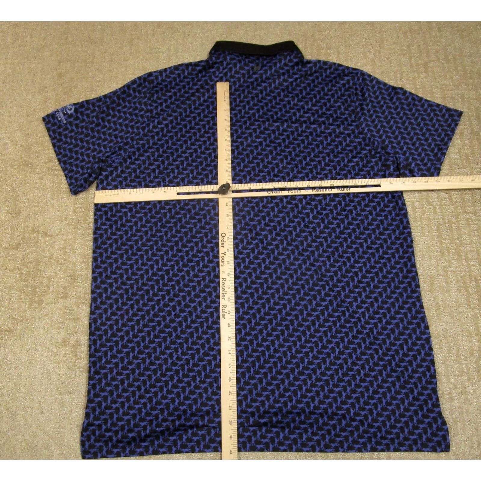 Vintage Greyson Polo Shirt Mens 2XL Blue Animal Print Broadmoor Golf Club Stretch Wolves Shirt Size US XXL / EU 58 / 5 - 5 Thumbnail