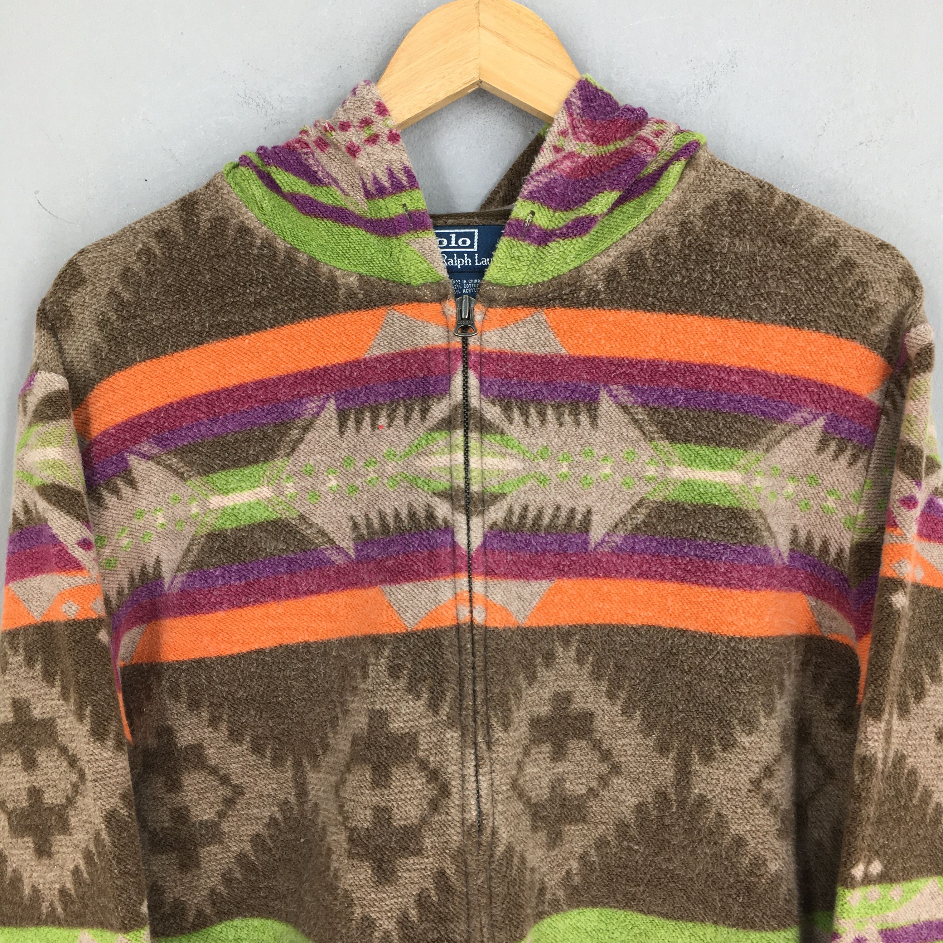 Denim & Supply Ralph Lauren × Polo Ralph Lauren × RRL Ralph Lauren Vintage Polo Ralph Lauren Aztec Navajo Sweatshirt Medium Size US M / EU 48-50 / 2 - 2 Thumbnail