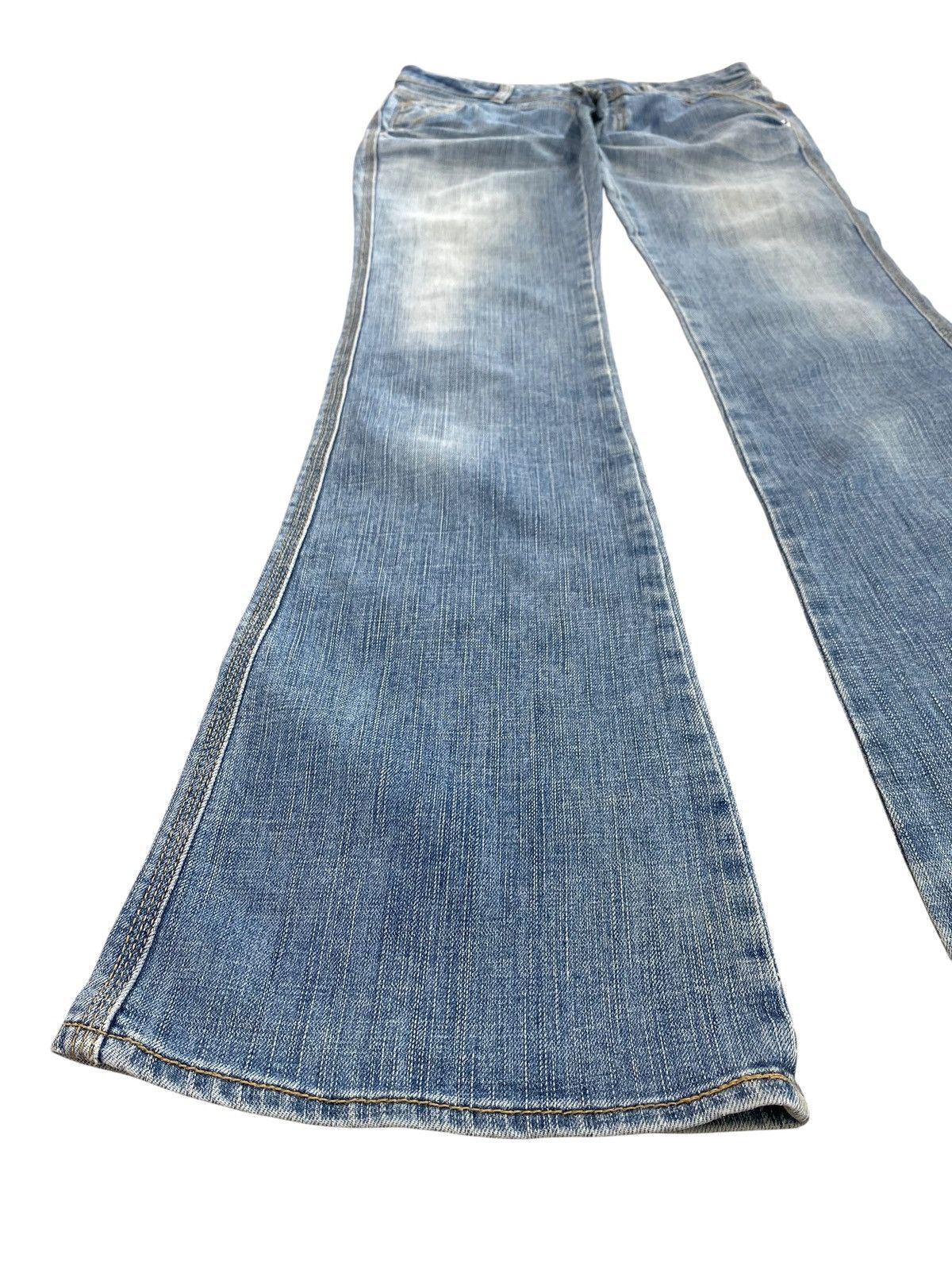 Japanese Brand Queen’s Low Brand Faded Wash Style Flare Jeans Size US 30 / EU 46 - 5 Thumbnail
