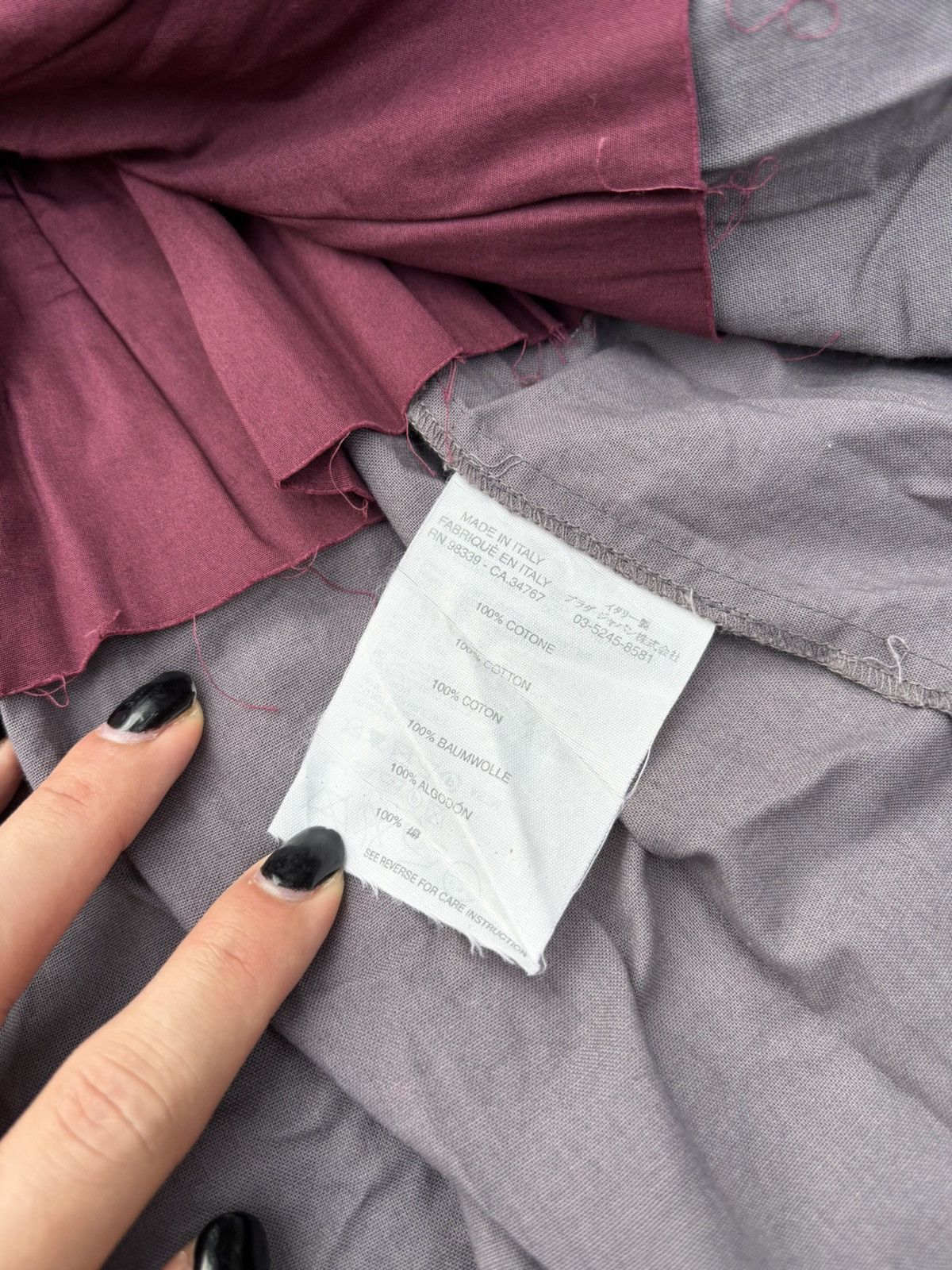 Miu Miu Vintage Miu Miu by Prada Dual Toned Distressed Wrap Skirt Size 26" / US 2 / IT 38 - 6 Thumbnail