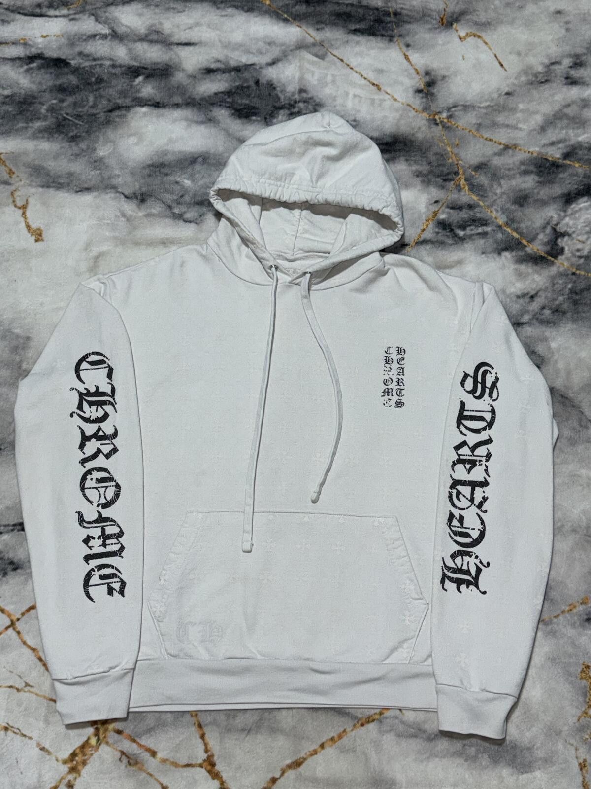 Chrome Hearts Chrome Hearts Reflective Monogram Hoodie White - S Size US S / EU 44-46 / 1 - 1 Thumbnail