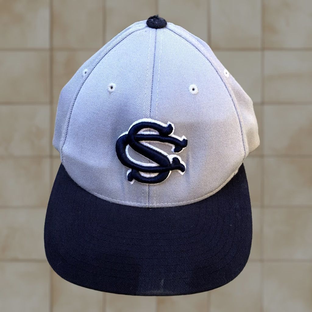 Vintage PACIFIC HEADWEAR South Carolina Fitted Hat S/M Men's Pro Model Cap Grey Blue Size ONE SIZE - 1 Thumbnail