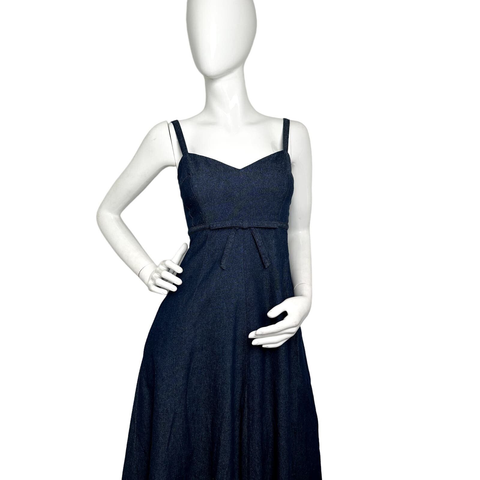 Kate Spade Kate Spade Denim Bow-waist Casual Dress in Indigo Size 2 Size XS / US 0-2 / IT 36-38 - 5 Thumbnail