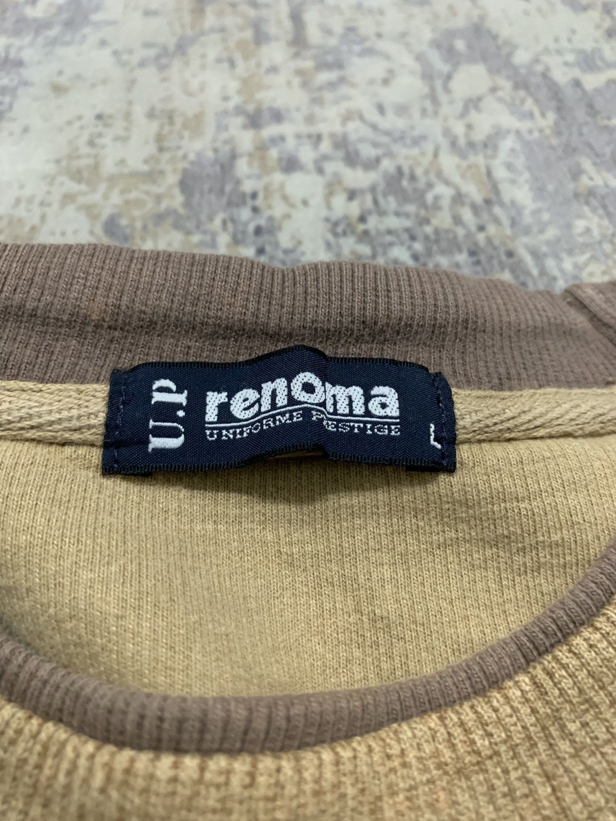 Japanese Brand Vintage 90s U.P. Renoma Uniforme Prestige Sweatshirt Tan M Size US L / EU 52-54 / 3 - 7 Thumbnail