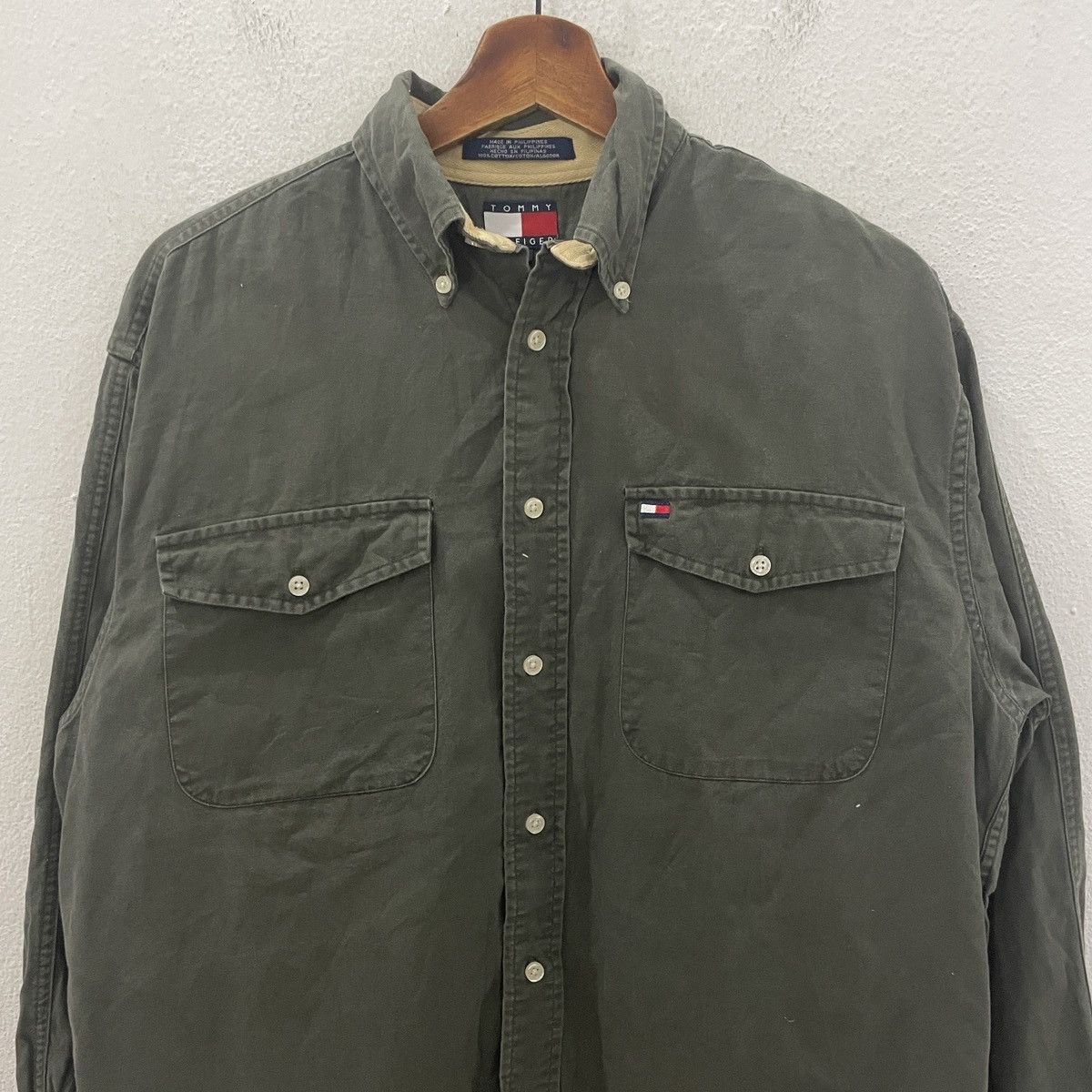 Tommy Hilfiger × Vintage Vintage Hilfiger Button Ups Tee Size US L / EU 52-54 / 3 - 4 Thumbnail