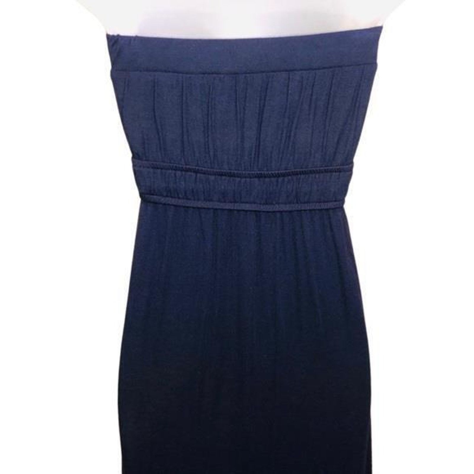 Other Love Culture S Navy Blue Strapless Ruffle Midi Sundress Size S / US 4 / IT 40 - 4 Thumbnail