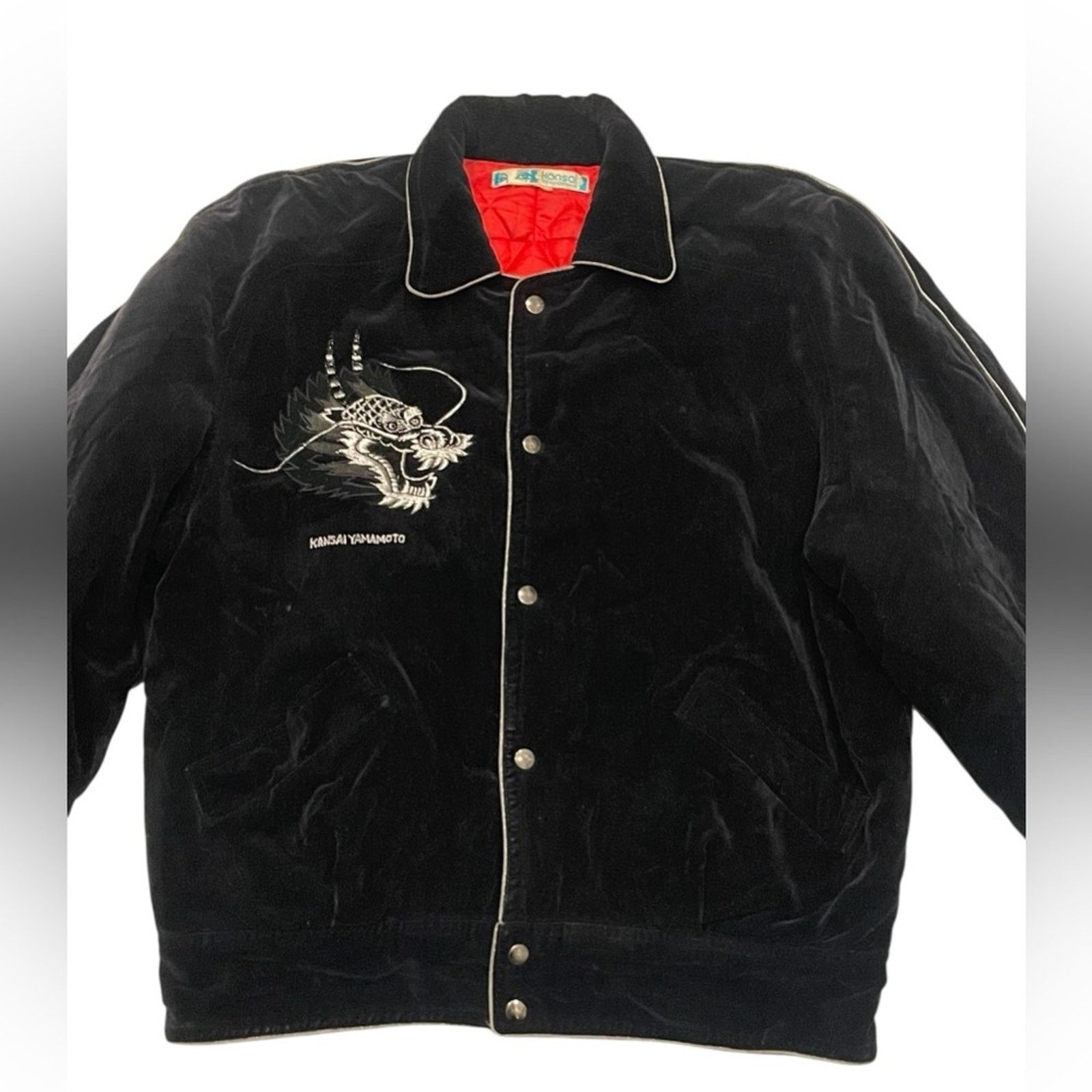 Kansai Yamamoto kansai international Sukajan Dragon Velvet Black jacket Size US L / EU 52-54 / 3 - 2 Thumbnail