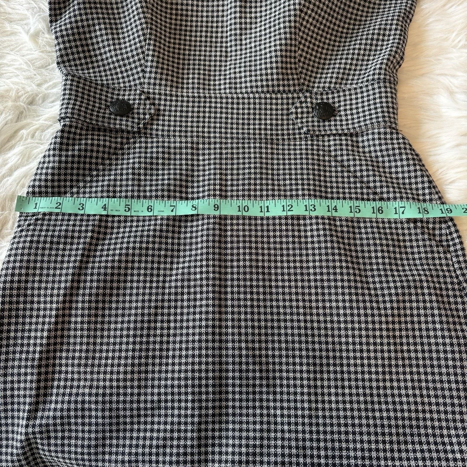 Veronica Beard Teddi Sheath Dress Black & White Check
