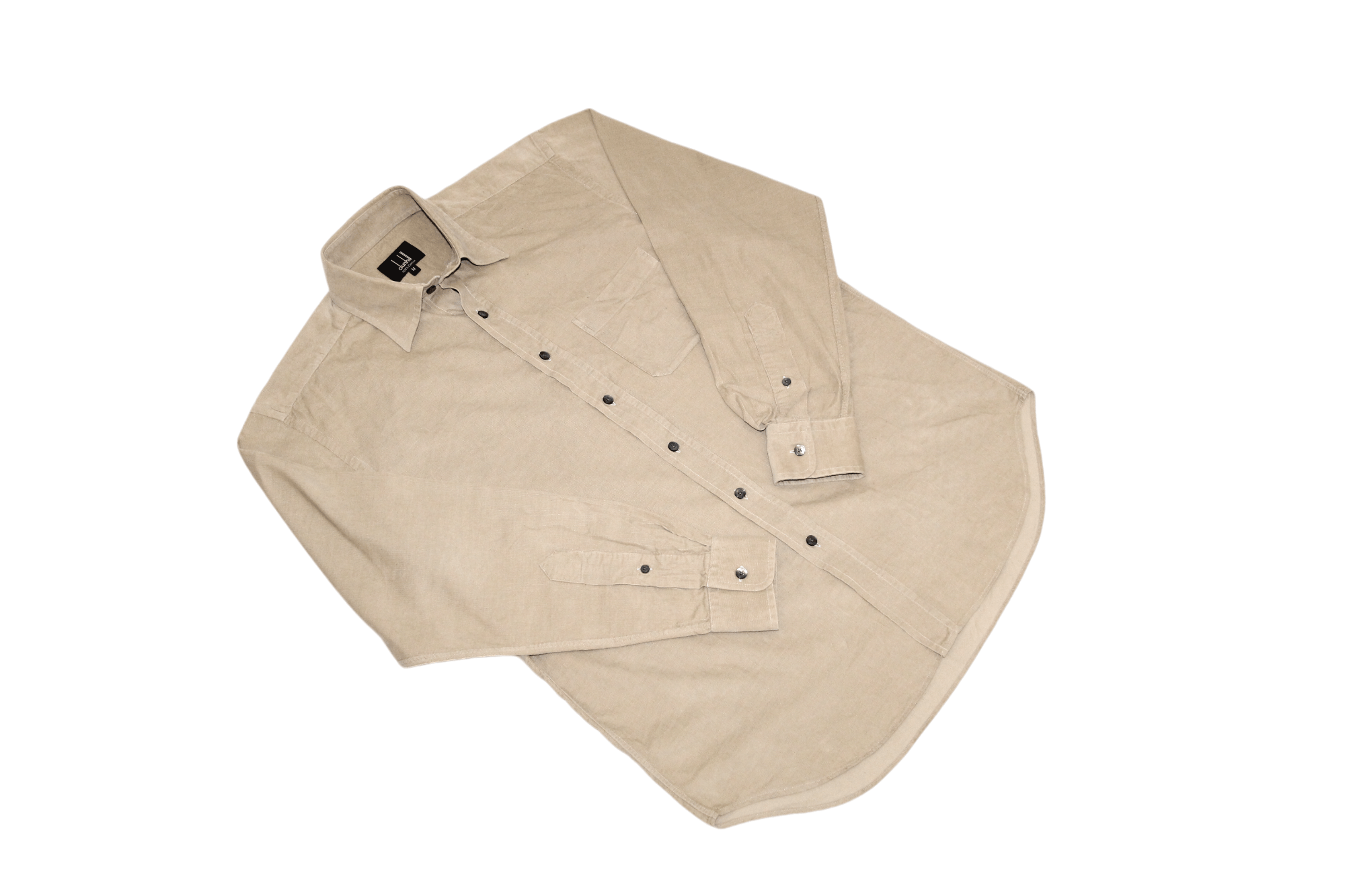 Alfred Dunhill Dunhill Custom Fit Camel Velvet Cotton Casual Shirt Size US M / EU 48-50 / 2 - 4 Thumbnail