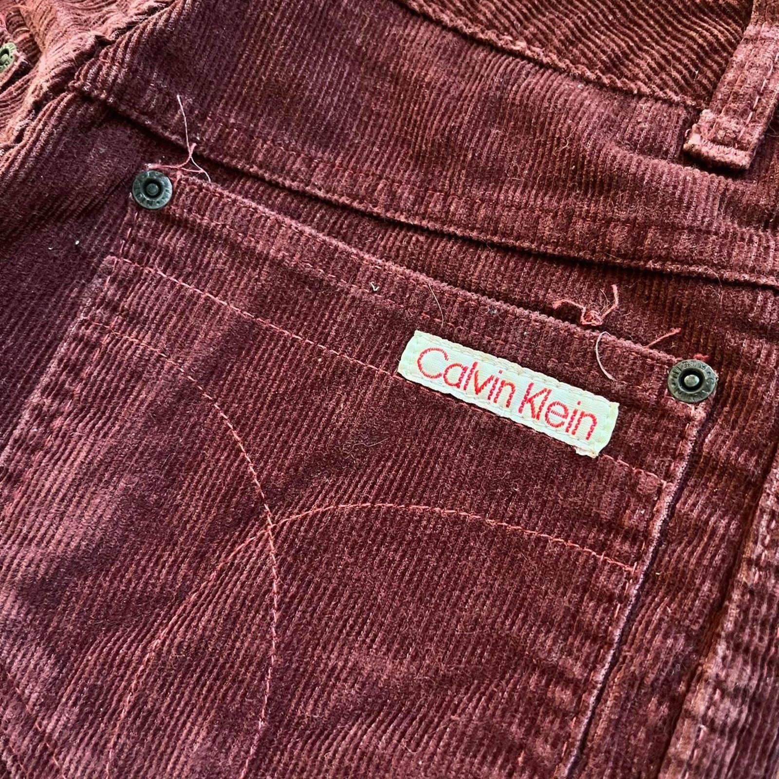 Calvin Klein 70s Calvin Klein Corduroy Straight Leg Pants (25") Size 25" / US 0 / IT 36 - 4 Thumbnail