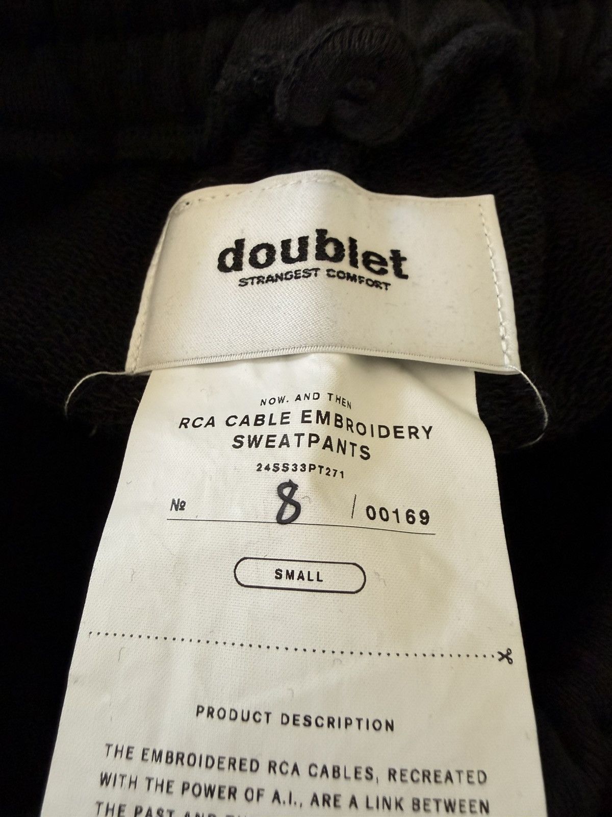 Doublet Doublet 24SS RCA Cable Embroidery Sweatpants Size US 28 / EU 44 - 5 Thumbnail