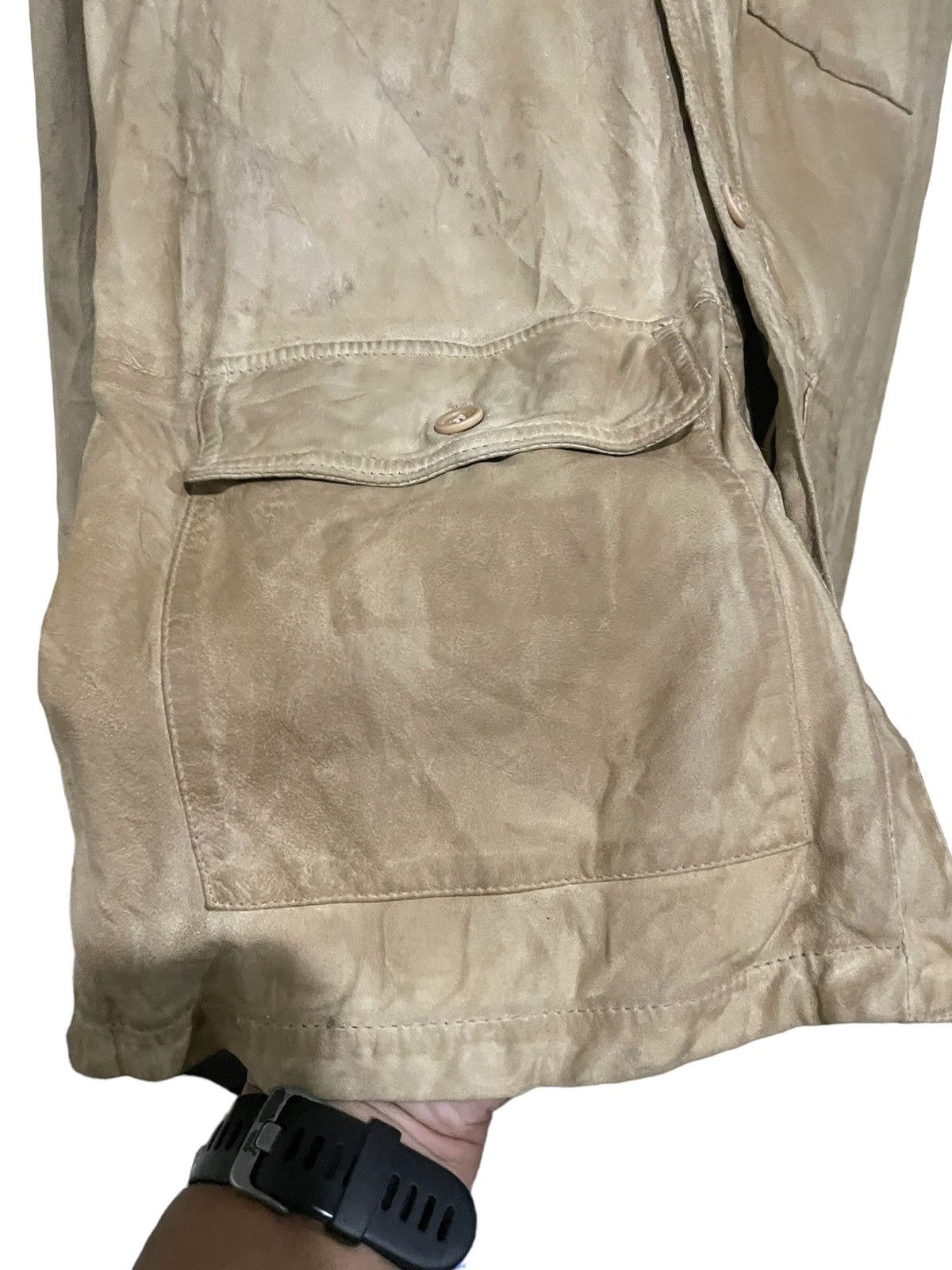 Ruffo Leather Distressed Vintage Style Destroyed Jacket