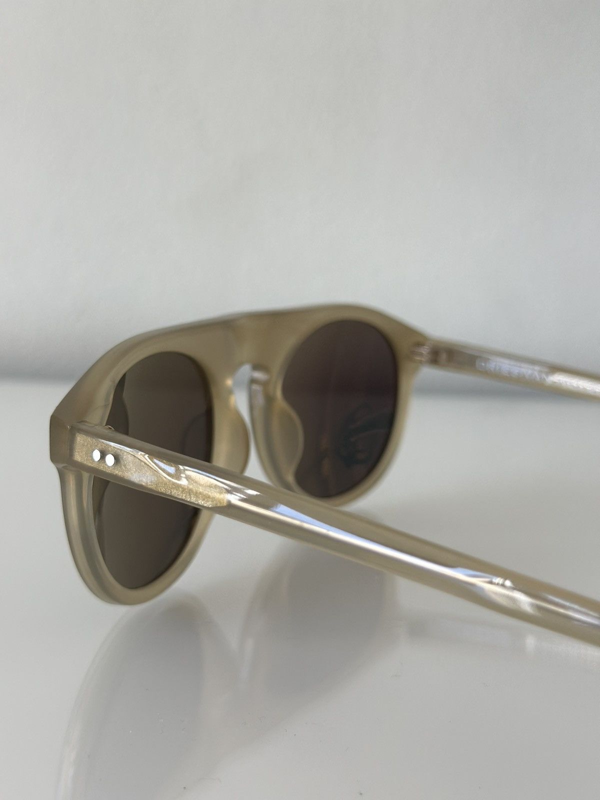 Dries Van Noten × Linda Farrow Green Linda Farrow Edition Flat-Top Sunglasses Size ONE SIZE - 7 Thumbnail