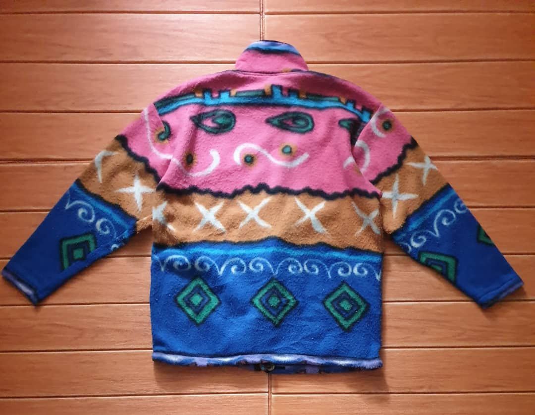 Japanese Brand Vintage K-Bradshaw Hawaii Abstract fleece Sweater Size US M / EU 48-50 / 2 - 7 Thumbnail