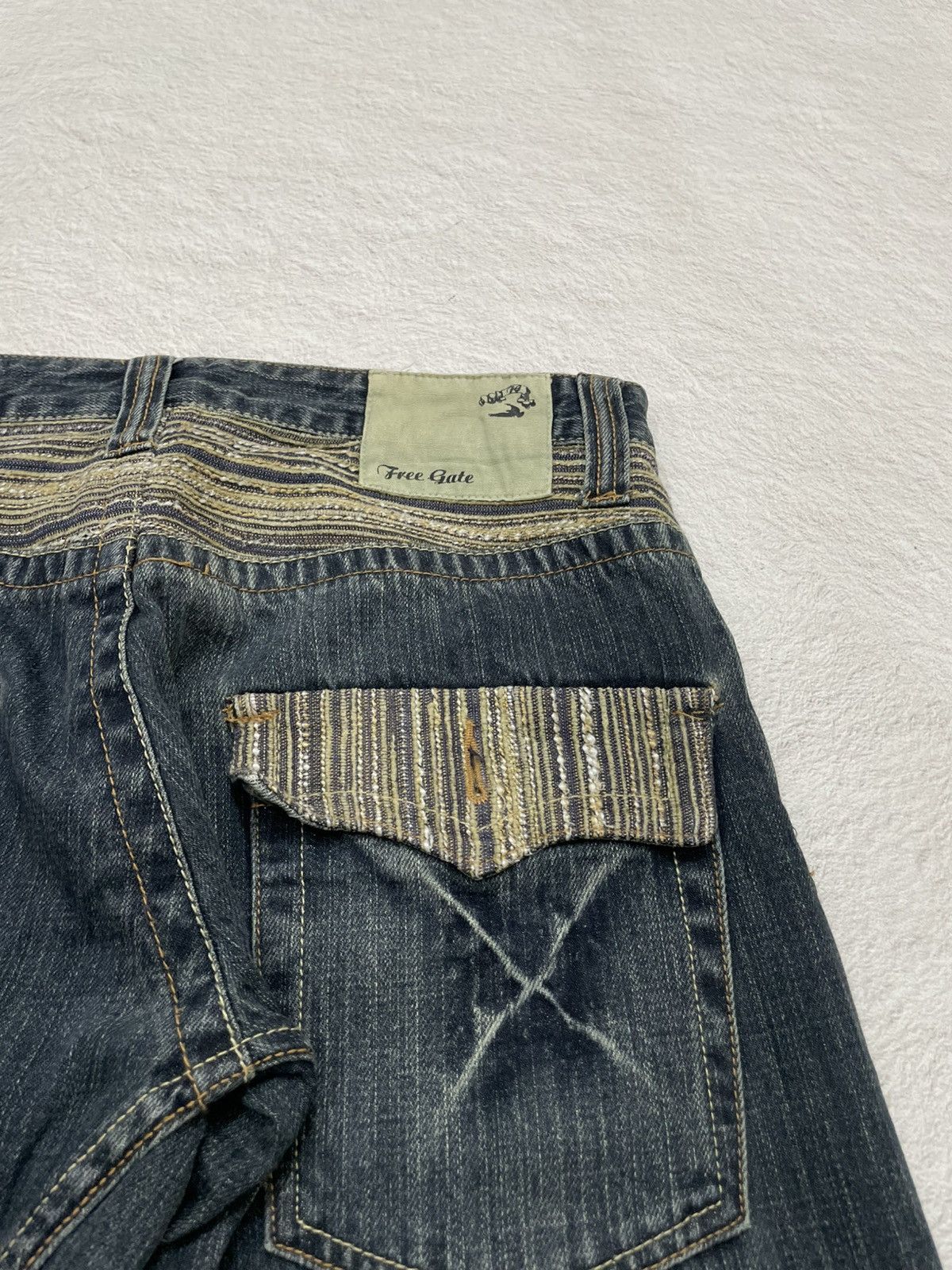 Japanese Brand 2000s Hand Tailored Denim Mudwash Details Pocket Y2K Size US 31 - 6 Thumbnail