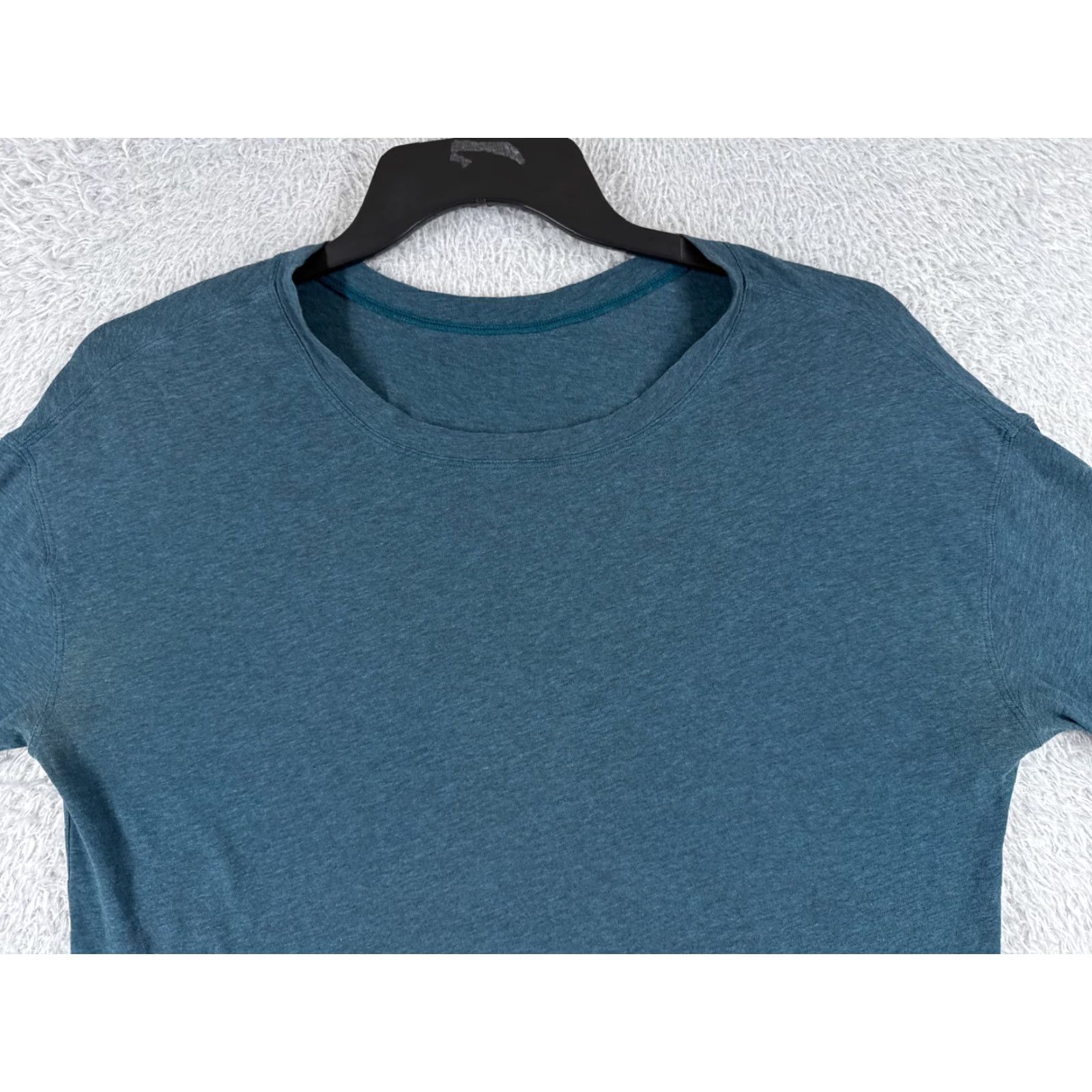 Lululemon Lululemon Shirt Women 8 Teal Heathered Short Sleeve Boat Neck READ ME Size M / US 6-8 / IT 42-44 - 5 Thumbnail
