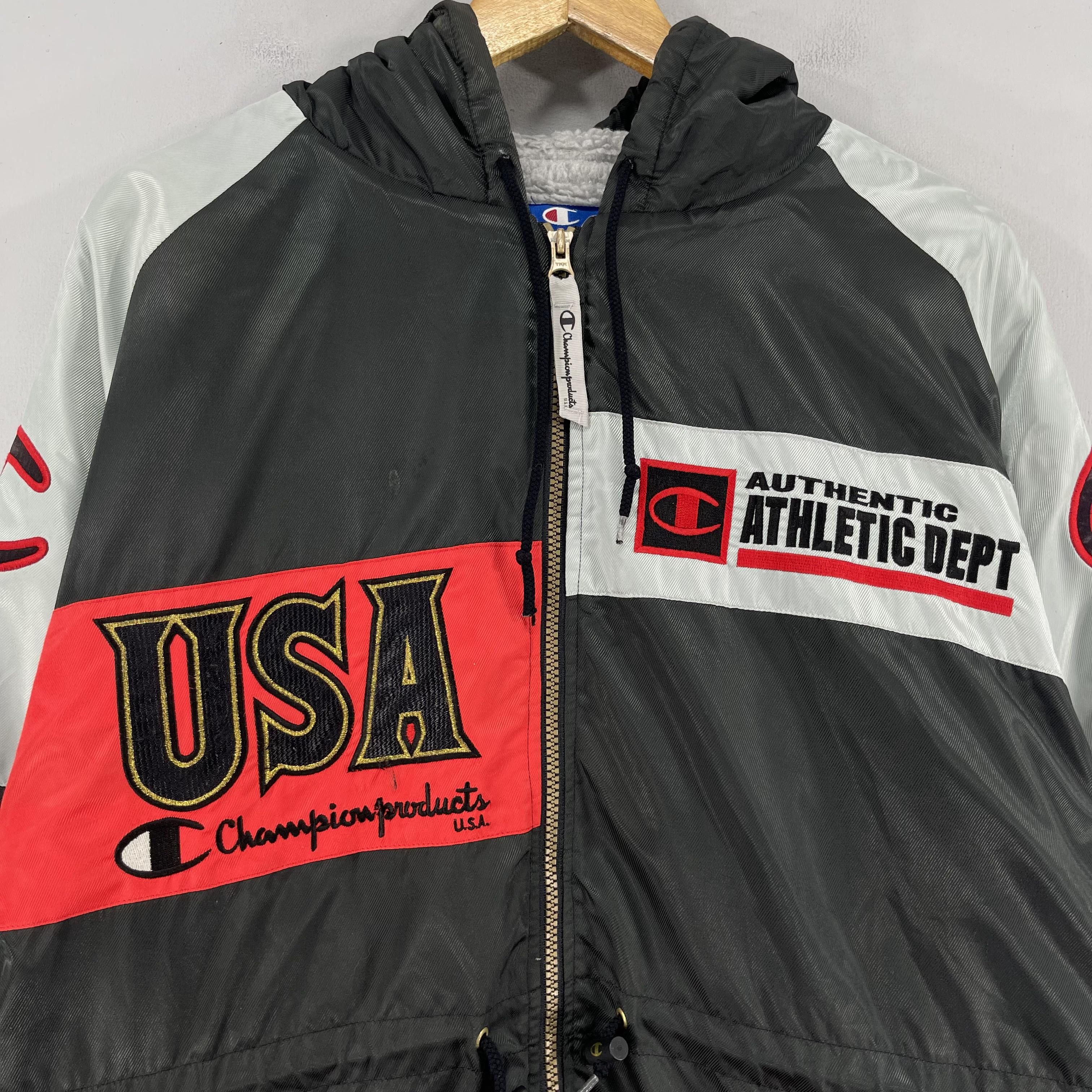 Champion × Vintage Vintage 90s CHAMPION Usa Sherpa Lined Parka Winter Jacket Size US M / EU 48-50 / 2 - 6 Thumbnail
