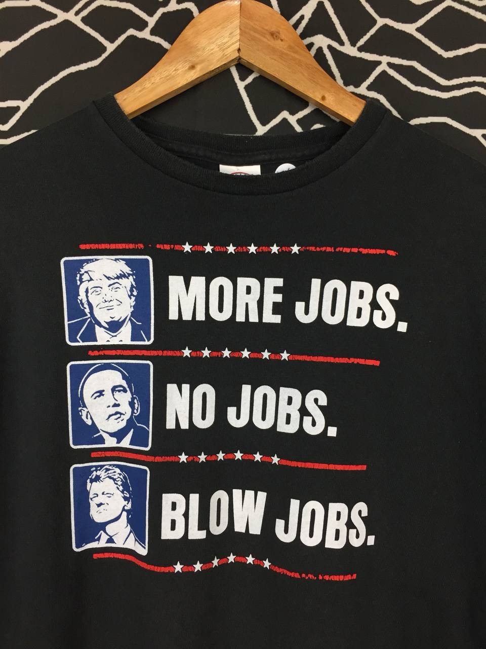 Vintage Vtg More Jobs No Jobs Blow Jobs Pro Trump Humor Funny Tee Size US M / EU 48-50 / 2 - 3 Thumbnail