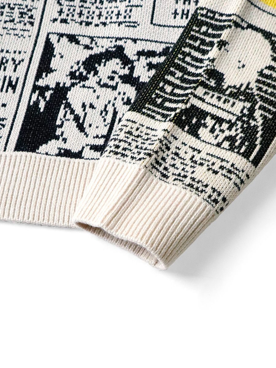 Kapital Kapital 8G KOUNTRY NEWS Newspaper print crew sweater Size US S / EU 44-46 / 1 - 9 Thumbnail