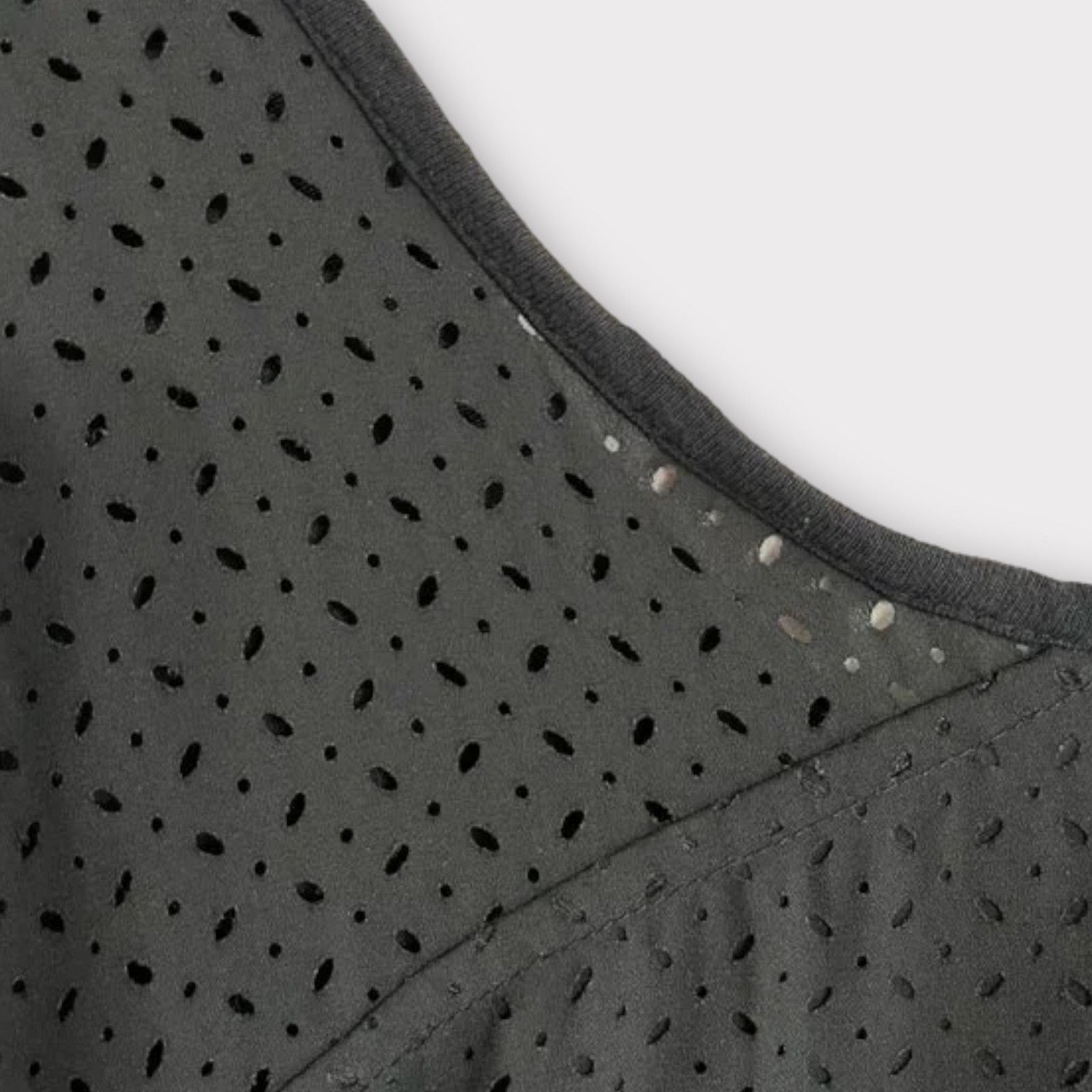 Merona Merona Black Jersey Tank with Mesh Back Accent Size L / US 10 / IT 46 - 6 Thumbnail