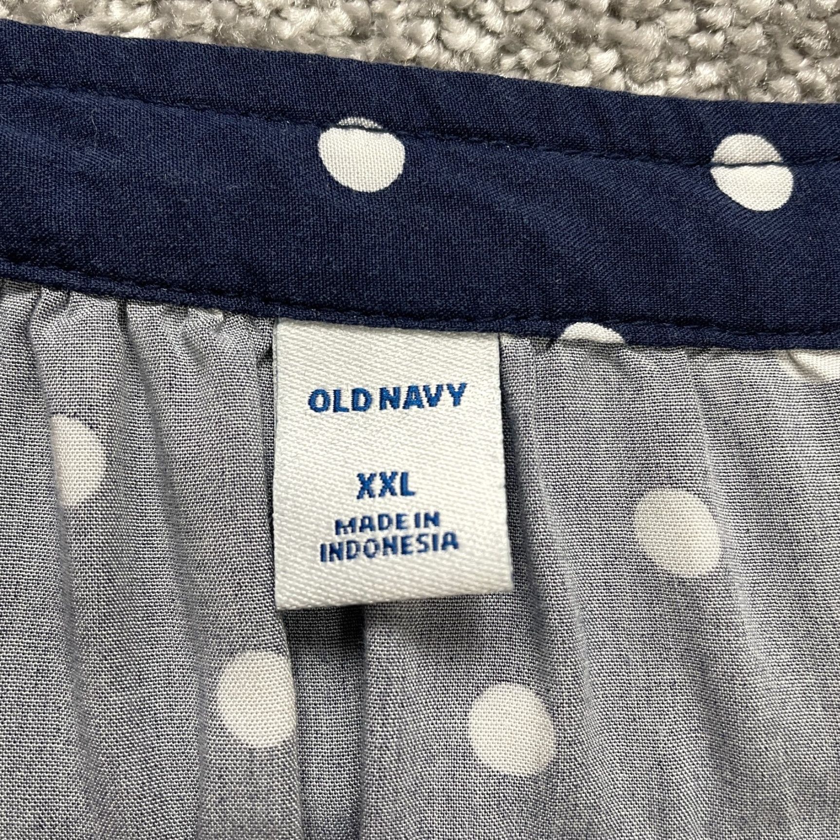 Old Navy Old Navy Blouse Women 2XL Blue Polka Dot V-Neck Long Sleeve Rayon Casual Top Womens Size XXL / US 16-18 / IT 52-54 - 6 Thumbnail