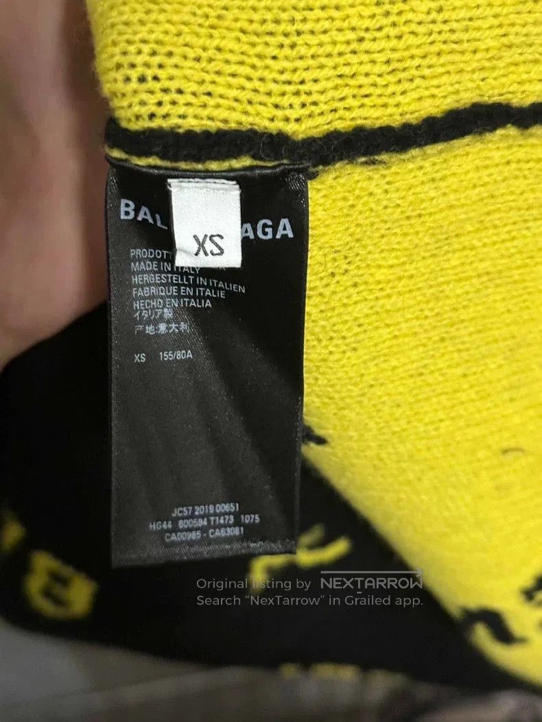 Balenciaga Balenciaga Logo Knit Sweater Black Yellow. Size US XS / EU 42 / 0 - 3 Thumbnail