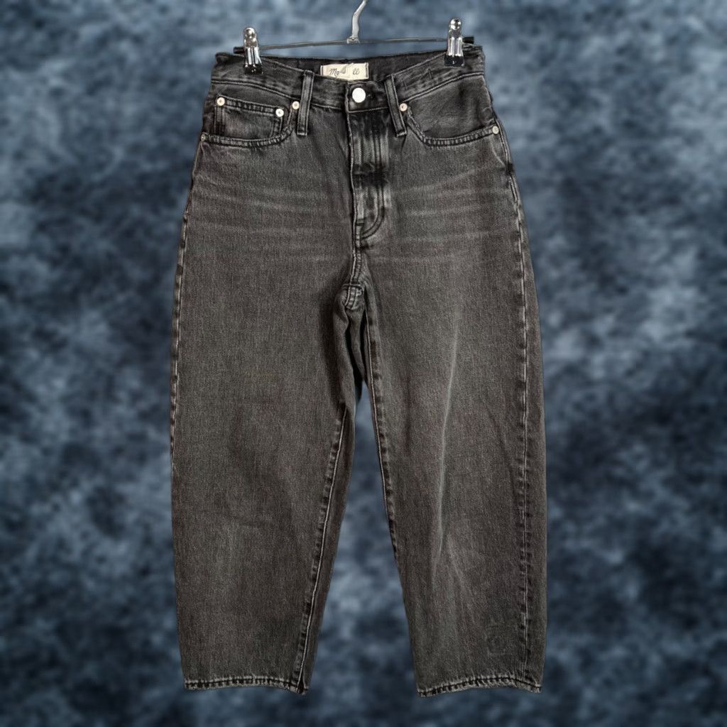 Madewell Jeans Womens Size 24P Gray Denim Balloon High Rise Womens
