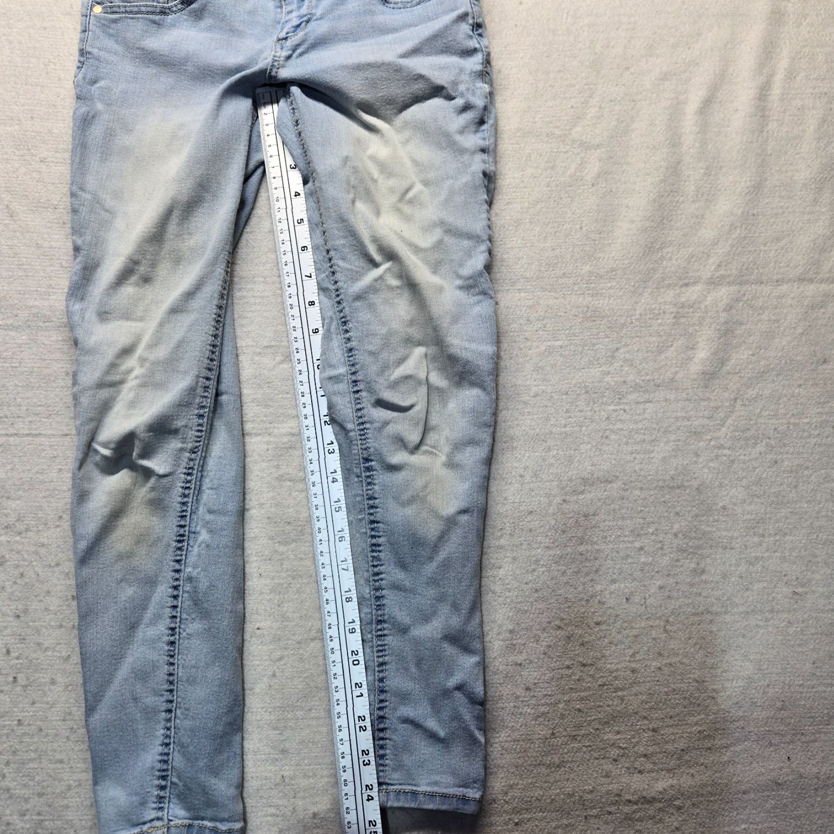 Denime Blue Spice Women's Skinny Denim Jeans Light Wash Size 5 Slim Fit 5-Pocket Pants Size 27" / US 4 / IT 40 - 6 Thumbnail