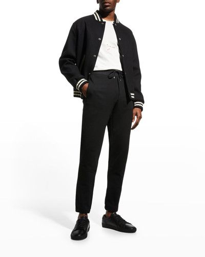 Saint Laurent Paris o1s1wg110824 Sweatpants & Joggers Full Grain Suede in Black Size US 36 / EU 52 - 2 Thumbnail