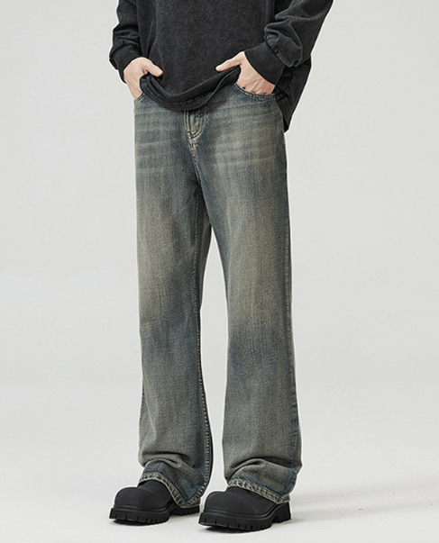 Japanese Brand American high street washed loose flared distressed jeans Size US 32 / EU 48 - 2 Thumbnail