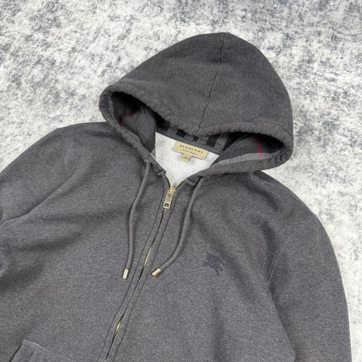 Burberry Burberry Nova Check Hood ‘Dark Grey’ Zip-Up Hoodie Size US L / EU 52-54 / 3 - 2 Thumbnail