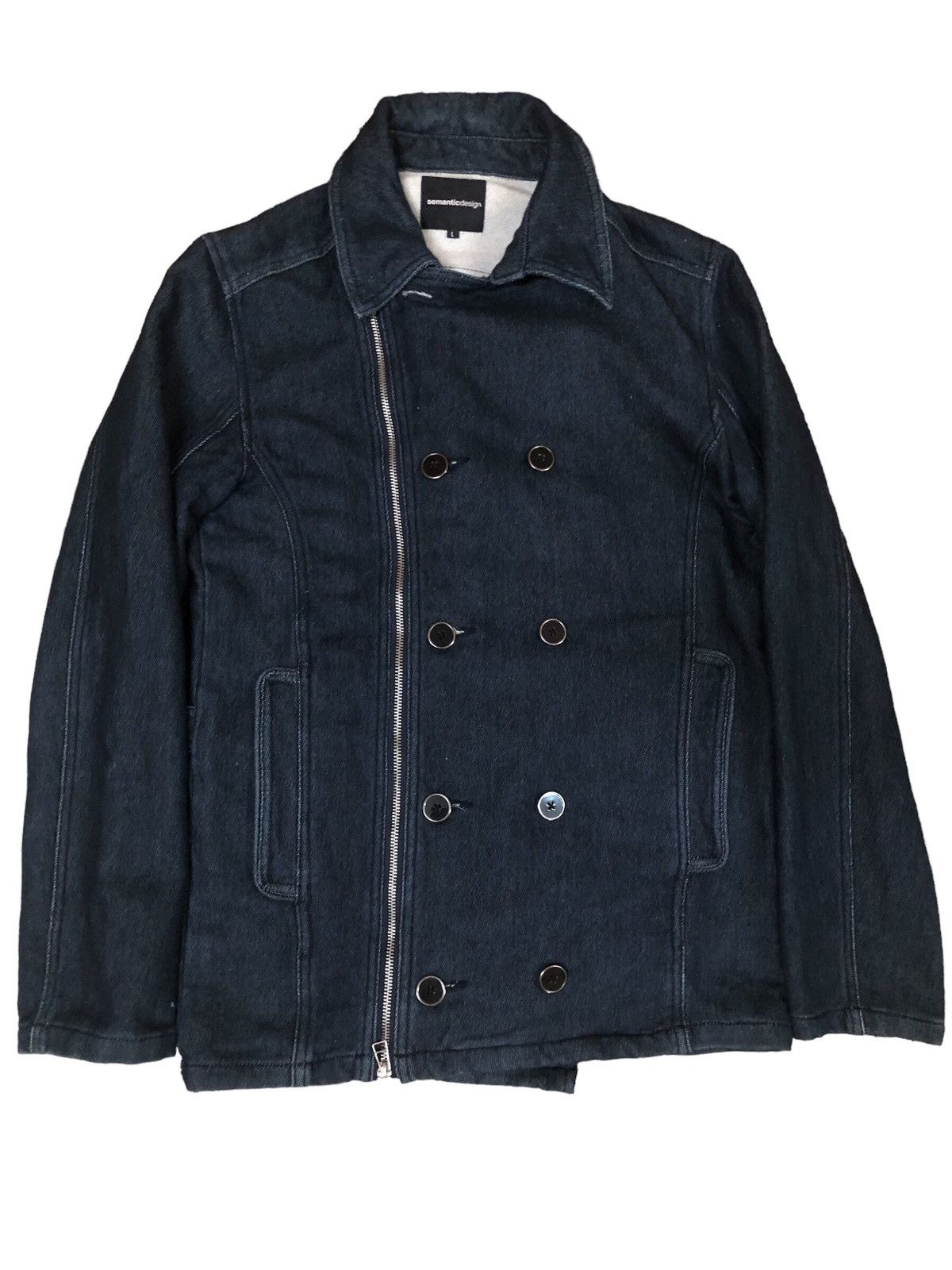 semanticdesign Semantic Design Indigo Double Breast Jacket Size US M / EU 48-50 / 2 - 1 Thumbnail