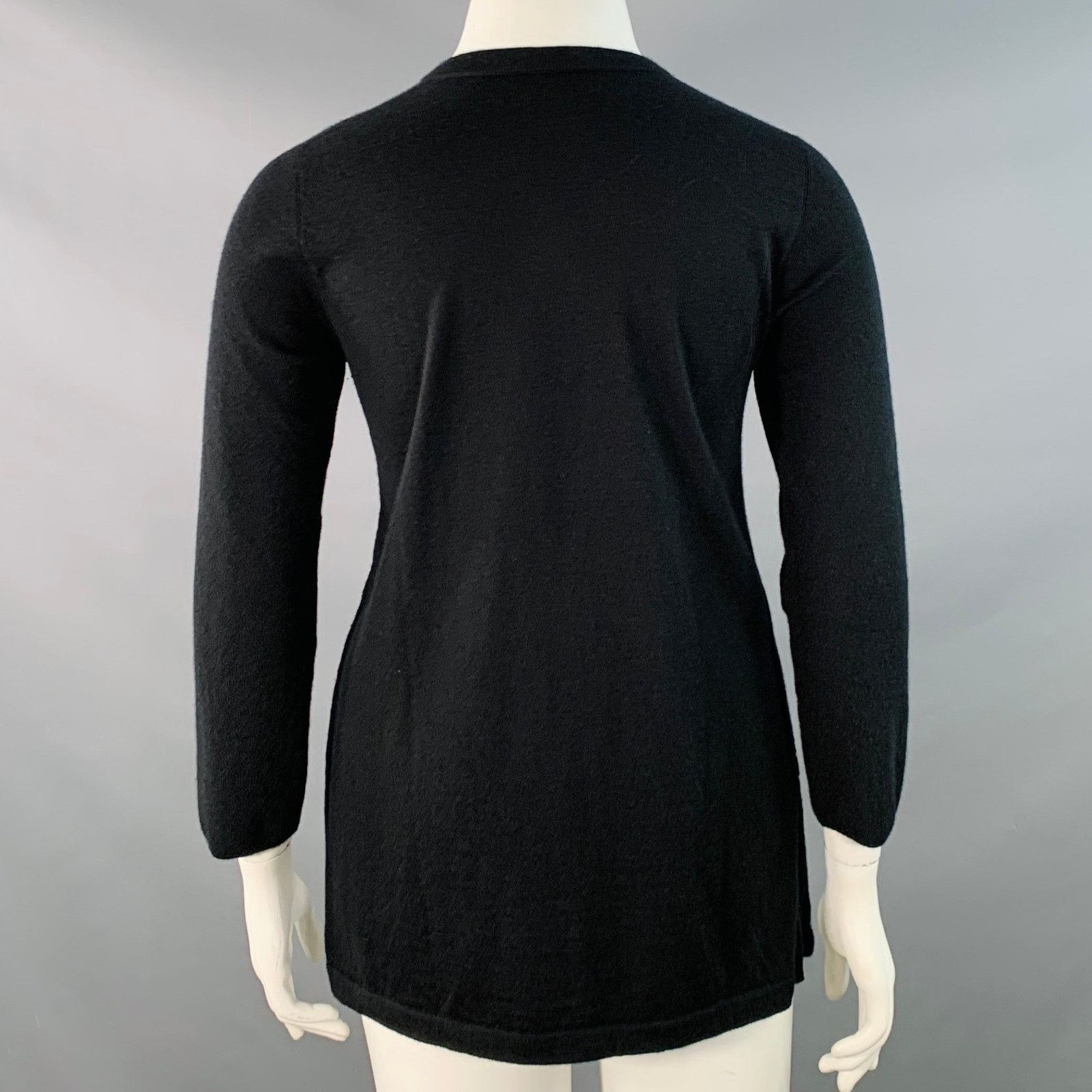 Akris AKRIS Size 12 Black Cashmere Layered Crew Neck Pullover Size XL / US 12-14 / IT 48-50 - 4 Thumbnail