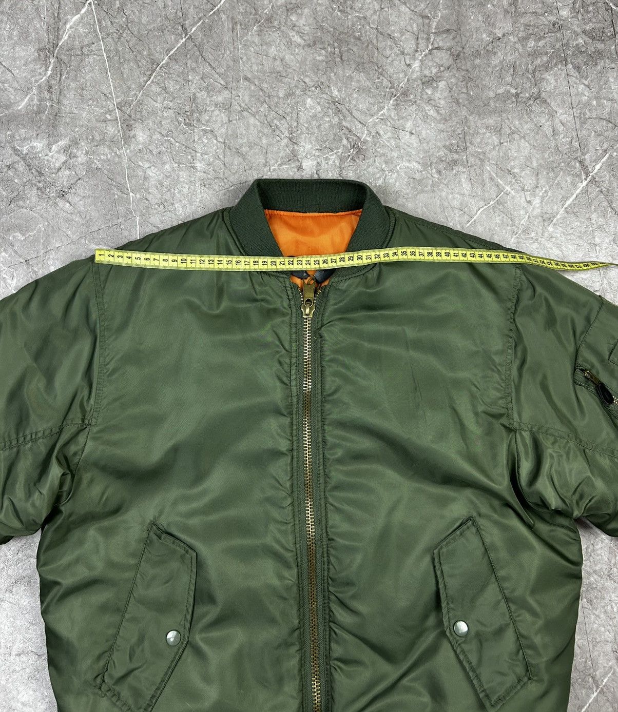 Vintage Vintage MA 1 Bomber Jacket Reversible Military Flyers Nylon Size US S / EU 44-46 / 1 - 15 Thumbnail