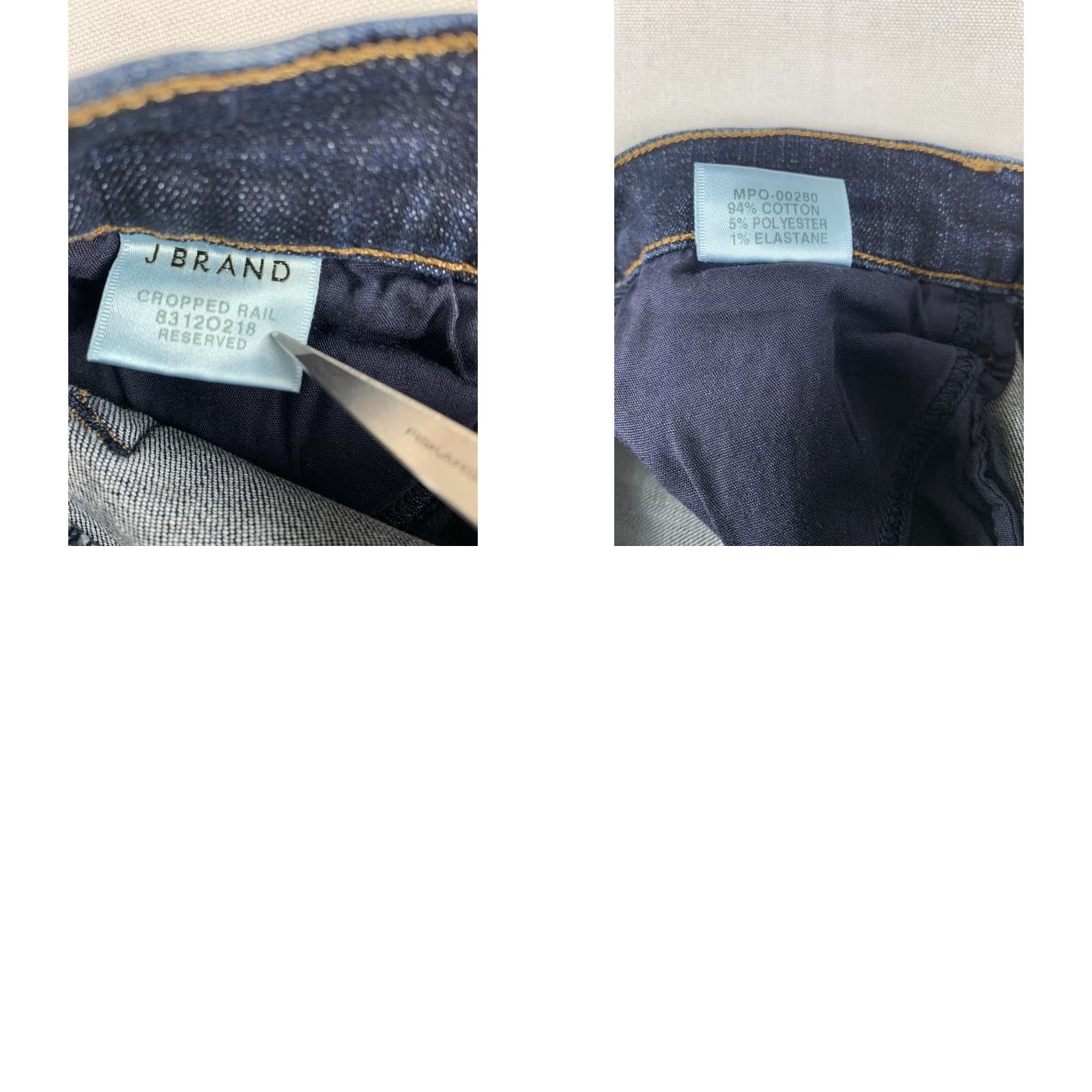 J Brand J Brand Womens Jeans Cropped Rail Blue Denim Size 25 Skinny Size 42" / US 20 - 8 Thumbnail