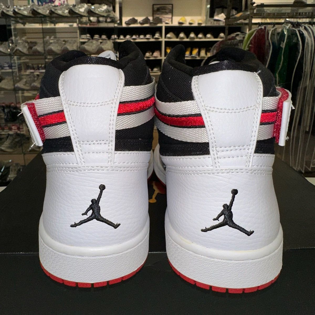 Jordan Brand × Nike Size 13 -Nike Air Jordan 1 High Strap White Black 342132-101 Size US 13 / EU 46 - 3 Thumbnail