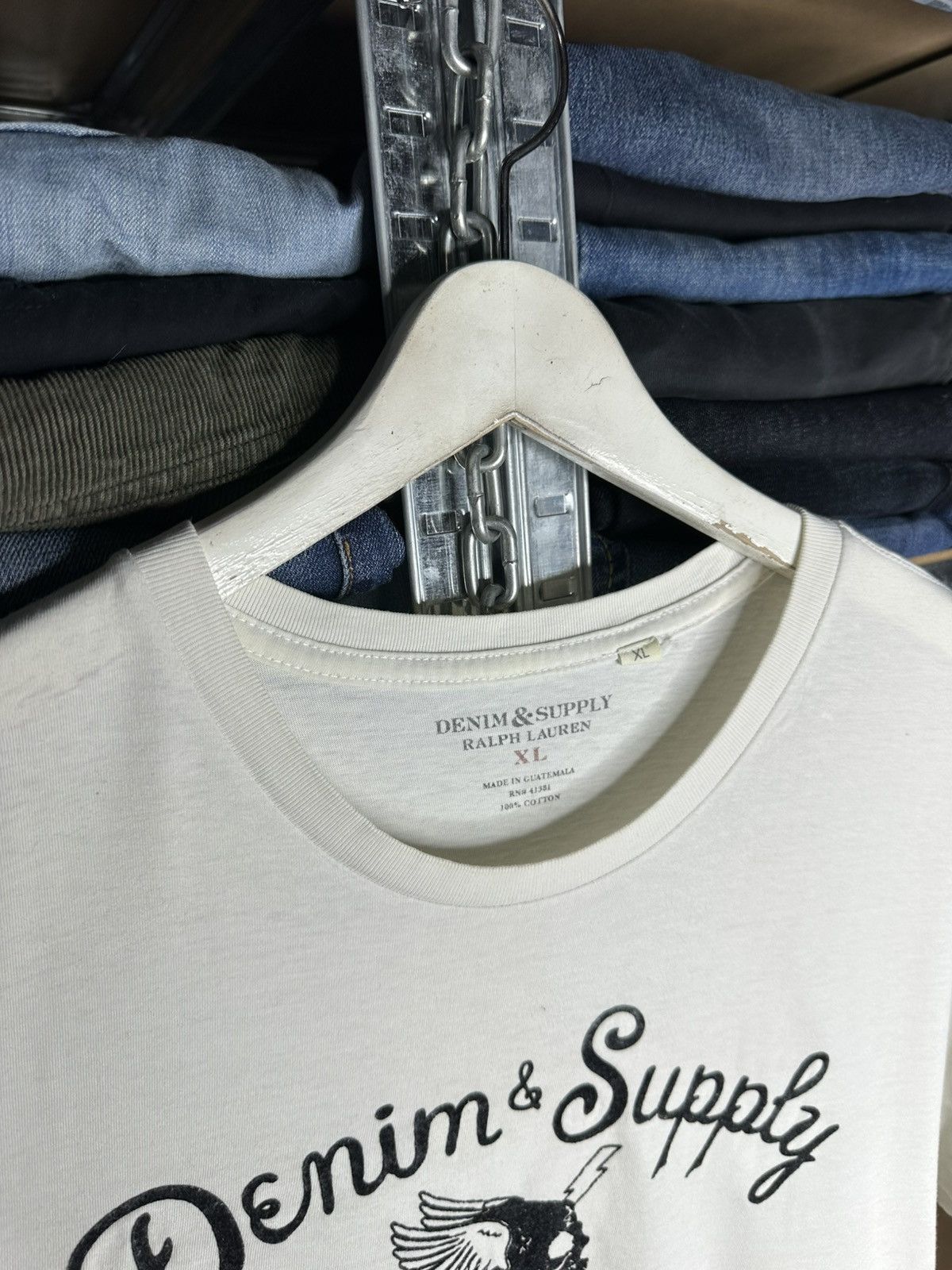 Denim & Supply Ralph Lauren Denim & Supply Ralph Lauren Skull Wing Graphic T-Shirt Size US XL / EU 56 / 4 - 4 Thumbnail