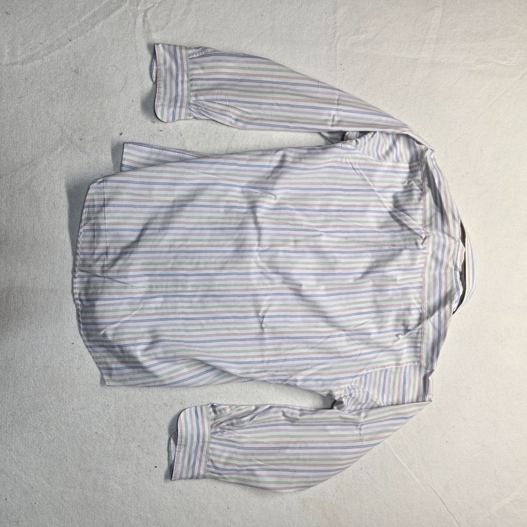 Arrow Arrow Shirt Mens 15.5 White Striped Button-Up Long Sleeve Casual Business All Seasons Vintage No Size US L / EU 52-54 / 3 - 6 Thumbnail