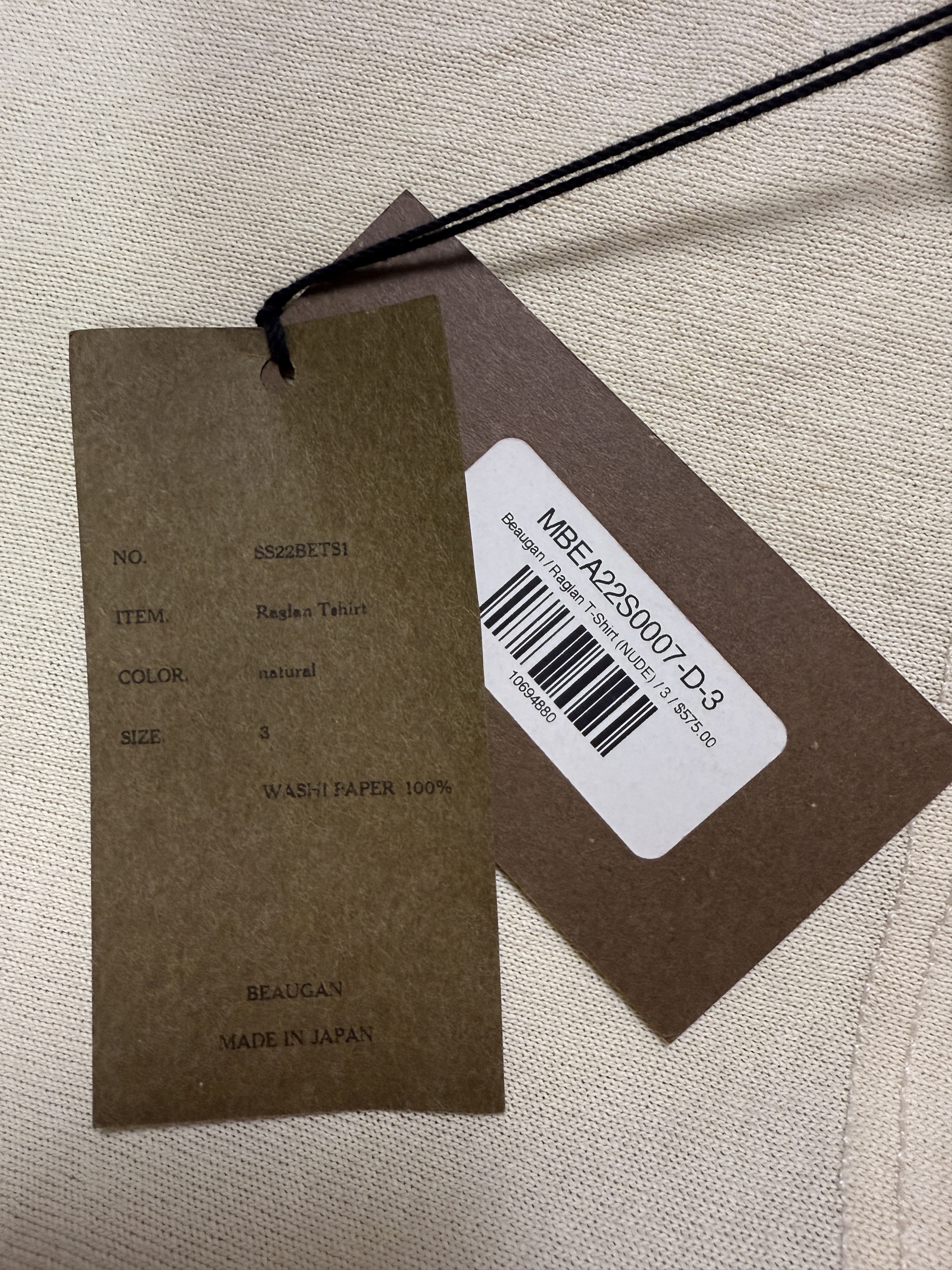 Beaugan $575 Beaugan Raglan T-Shirt Size US L / EU 52-54 / 3 - 7 Thumbnail