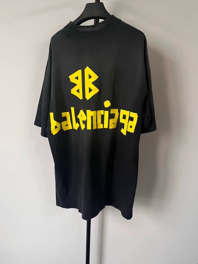 Balenciaga Balenciaga Adhesive tape adhesive tape short-sleeved T-shi Size US S / EU 44-46 / 1 - 2 Thumbnail