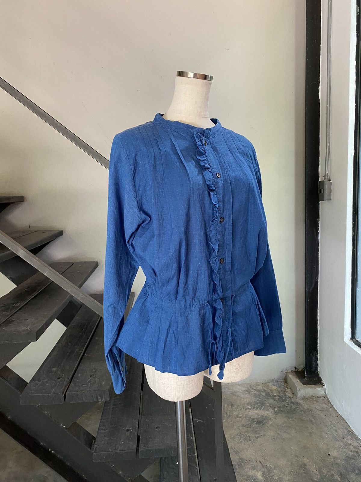 45rpm 45rpm Ruffled indigo Blouse Size XS / US 0-2 / IT 36-38 - 6 Thumbnail